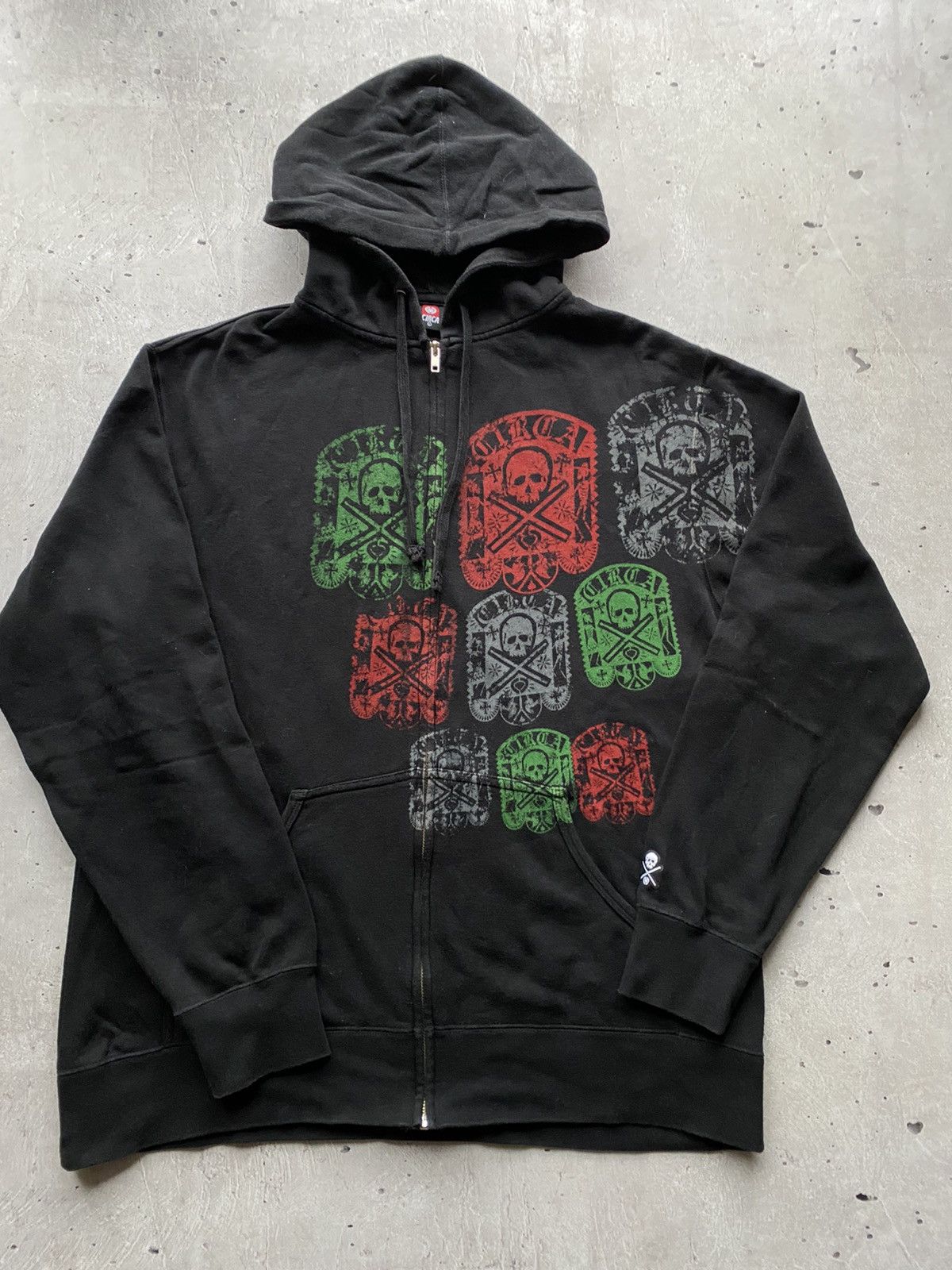 C1RCA × Vintage Vintage Y2K Circa Skull and Bones Hodie Full Zip 90s Size US L / EU 52-54 / 3 - 2 Thumbnail