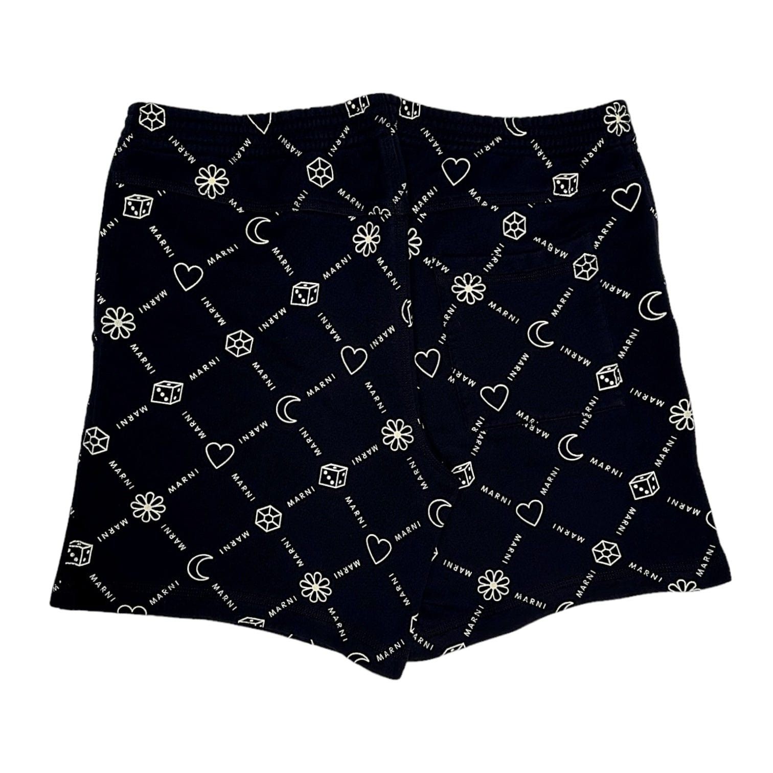 image of Marni Printed Sweatshorts Black, Men's (Size 38)