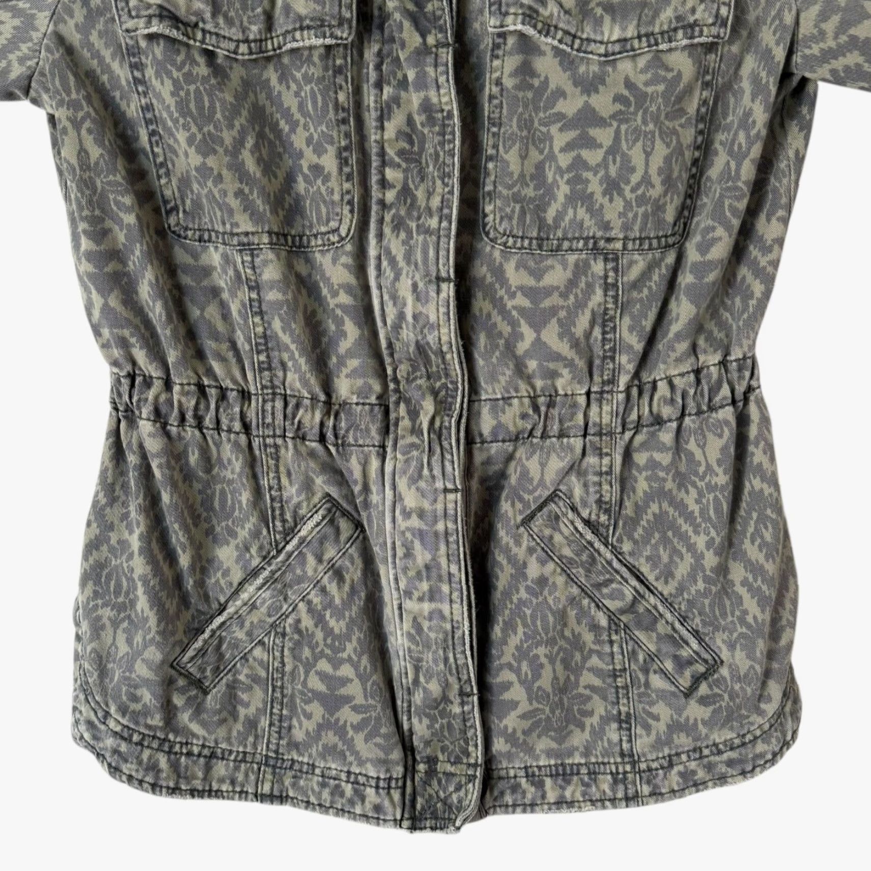 Abercrombie & Fitch Abercrombie & Fitch Military Cargo Jacket Green Women's Small Distress Full Zip Size S / US 4 / IT 40 - 6 Thumbnail