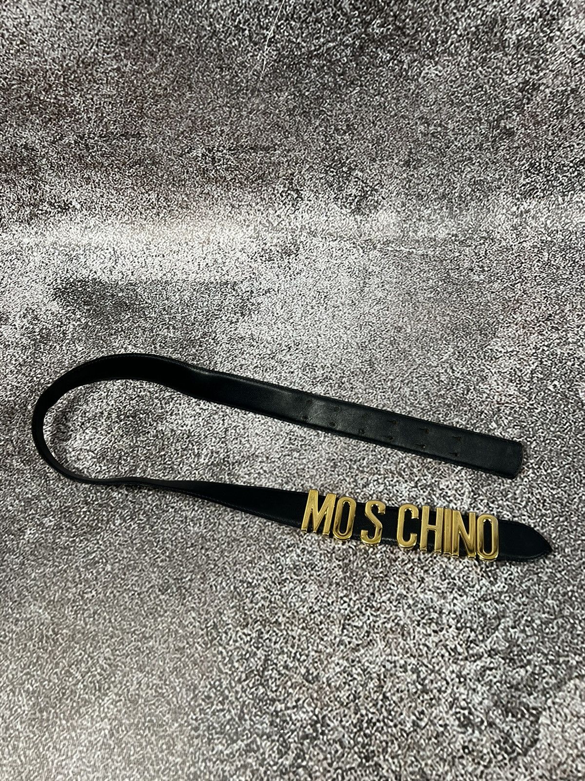 Designer × Moschino × Vintage Rare‼️ 90s Moschino italy by Redwall Lettered icon gold belt Size ONE SIZE - 5 Thumbnail