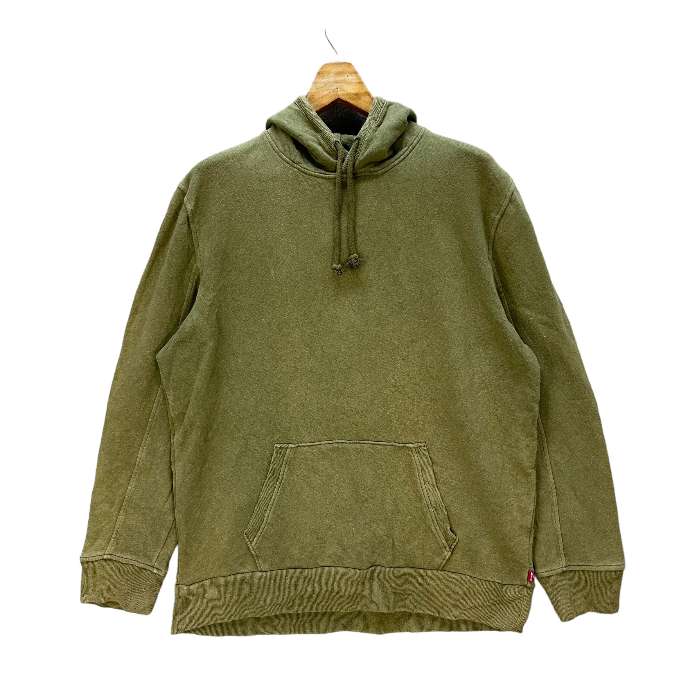 Levi's Levi's Plain Green Pullover Hoodies Sweatshirts #A1-0015 Size US L / EU 52-54 / 3 - 1 Thumbnail