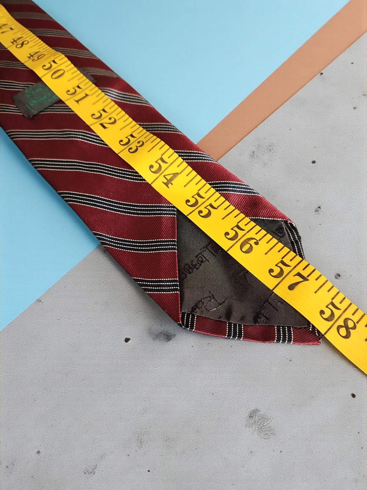 Other Vintage Bunce Brothers Red and Navy Blue Striped Silk Tie Size ONE SIZE - 5 Thumbnail
