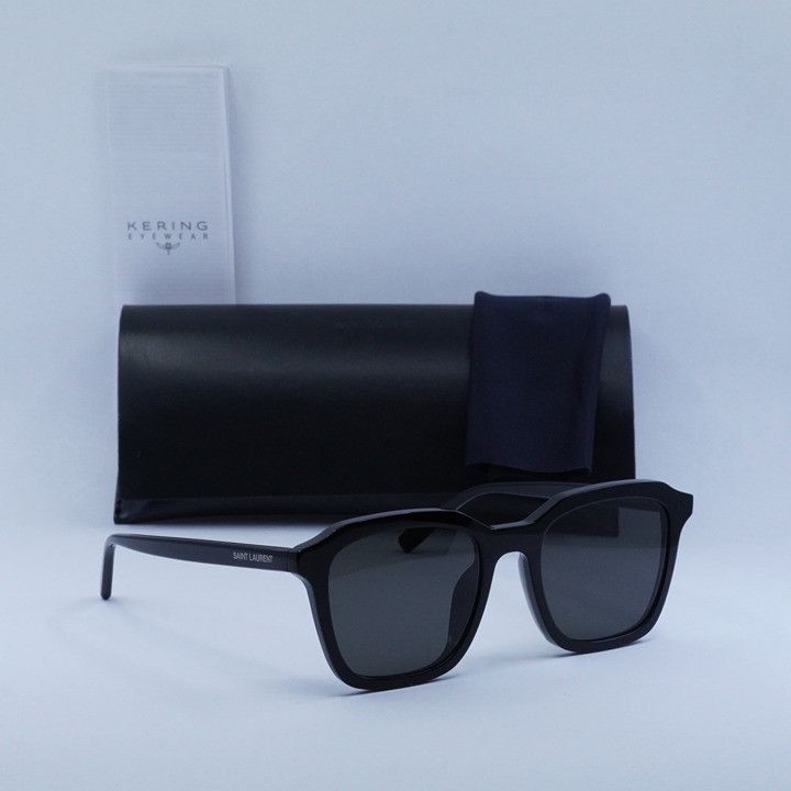 Saint Laurent Paris Saint Laurent SL457 001 Unisex Sunglasses Black Square Frame Size ONE SIZE - 12 Thumbnail