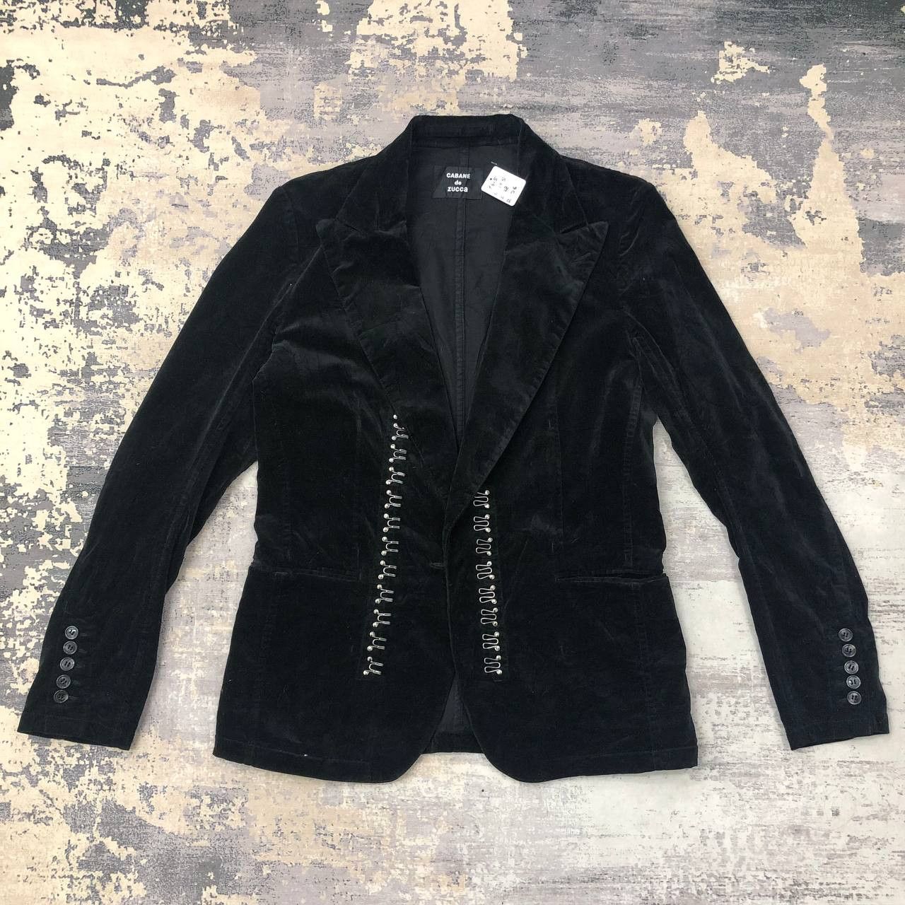 CABANE de ZUCCa Y615 CABANE DE ZUCCA VELVET BLAZER Size L / US 10 / IT 46 - 1 Thumbnail