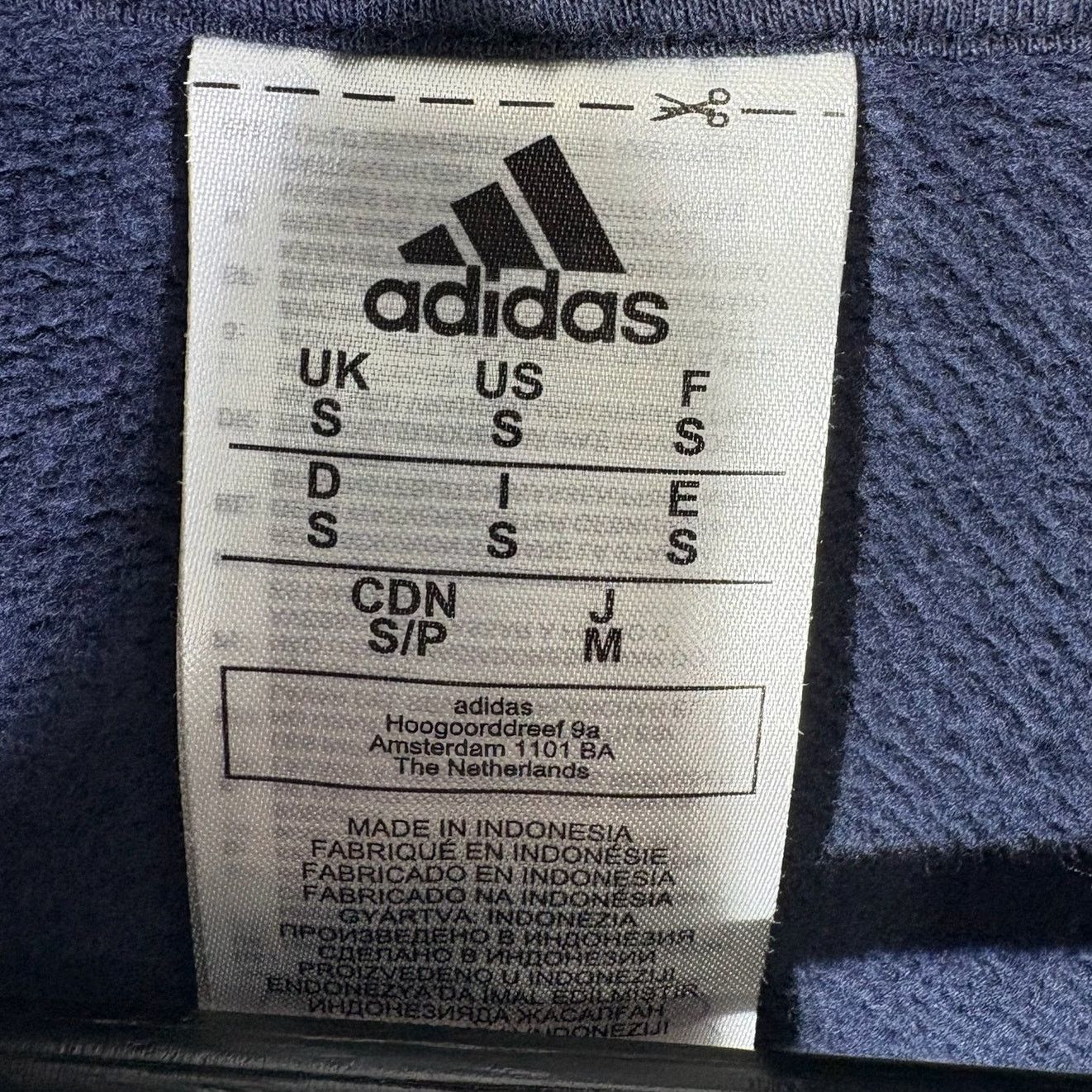Adidas Adidas Big Logo Striped Sleeves Pullover Hoodie Size US S / EU 44-46 / 1 - 9 Thumbnail