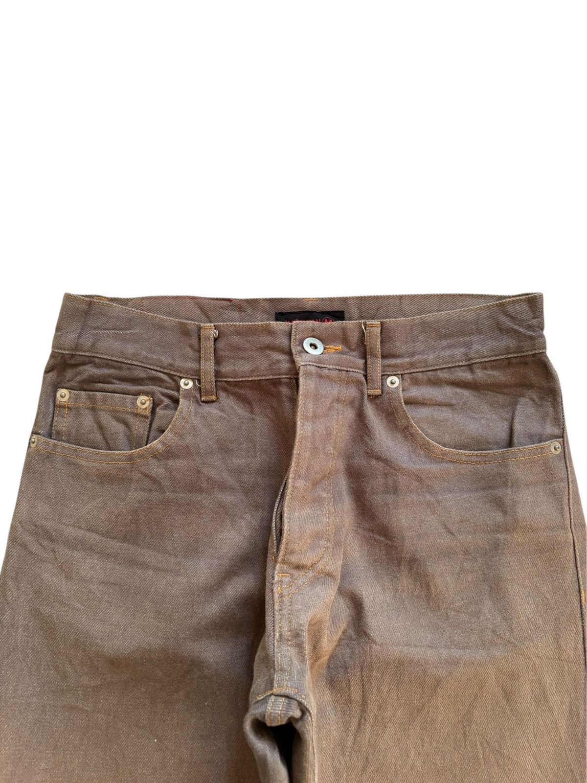 Yohji Yamamoto Vintage Ined By Yohji Yamamoto ButtonFly Rusty Mud Wash Jean Size US 29 - 4 Thumbnail
