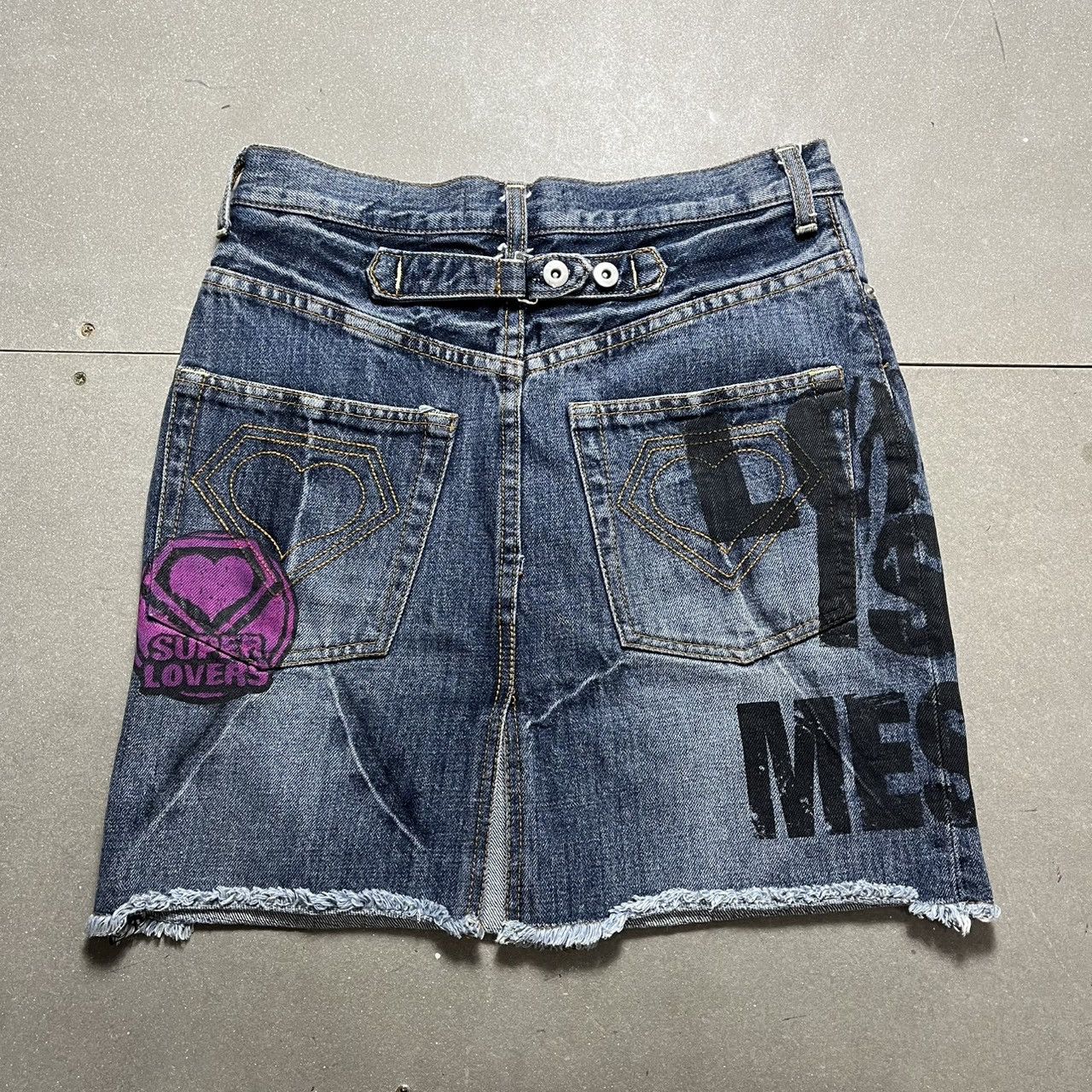 Japanese Brand Super Lovers Japanese Brand Denim Skirt Size 29" - 10 Thumbnail