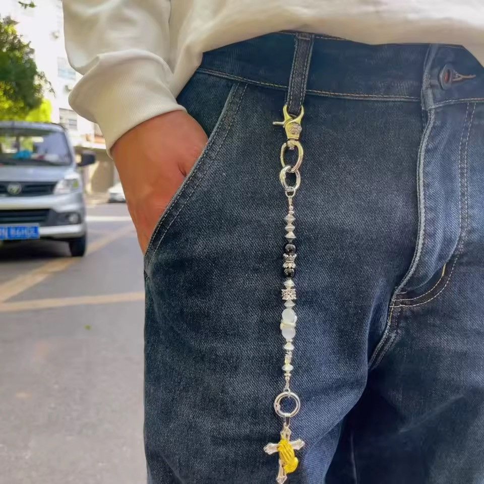 Punk Gothic Cross Streetwear Heavy Pants Key Chain