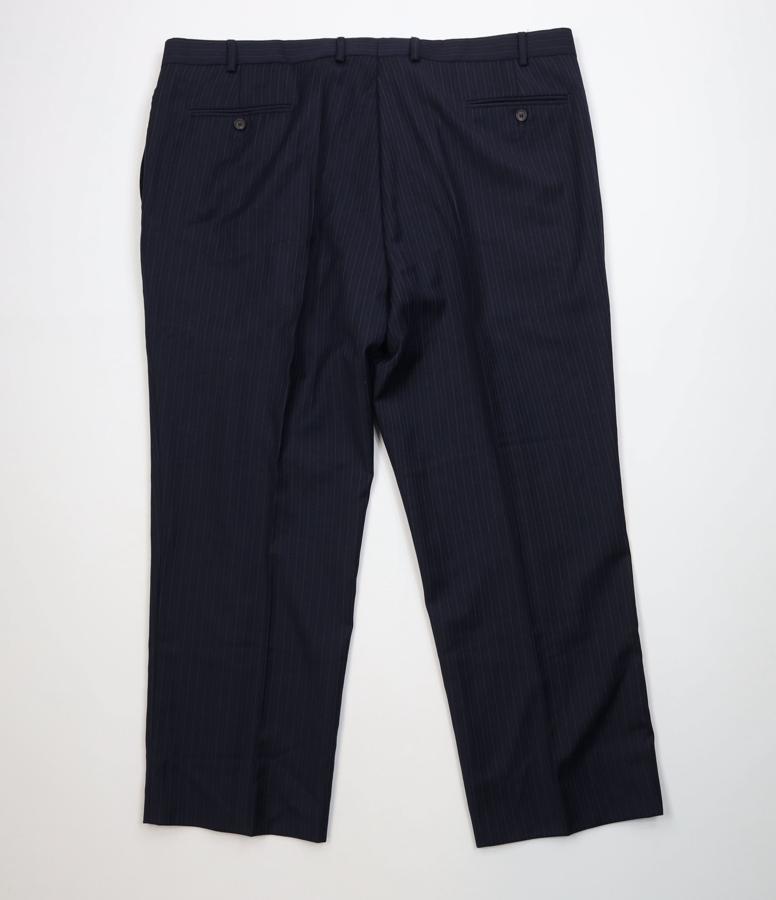 Vintage Vintage 90s Streetwear Pinstriped Wide Leg Chino Pants Blue Size US 42 / EU 58 - 10 Thumbnail