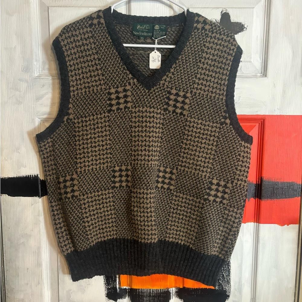 Designer New traditions X-Large houndstooth navy sweater vest Size US XL / EU 56 / 4 - 1 Thumbnail
