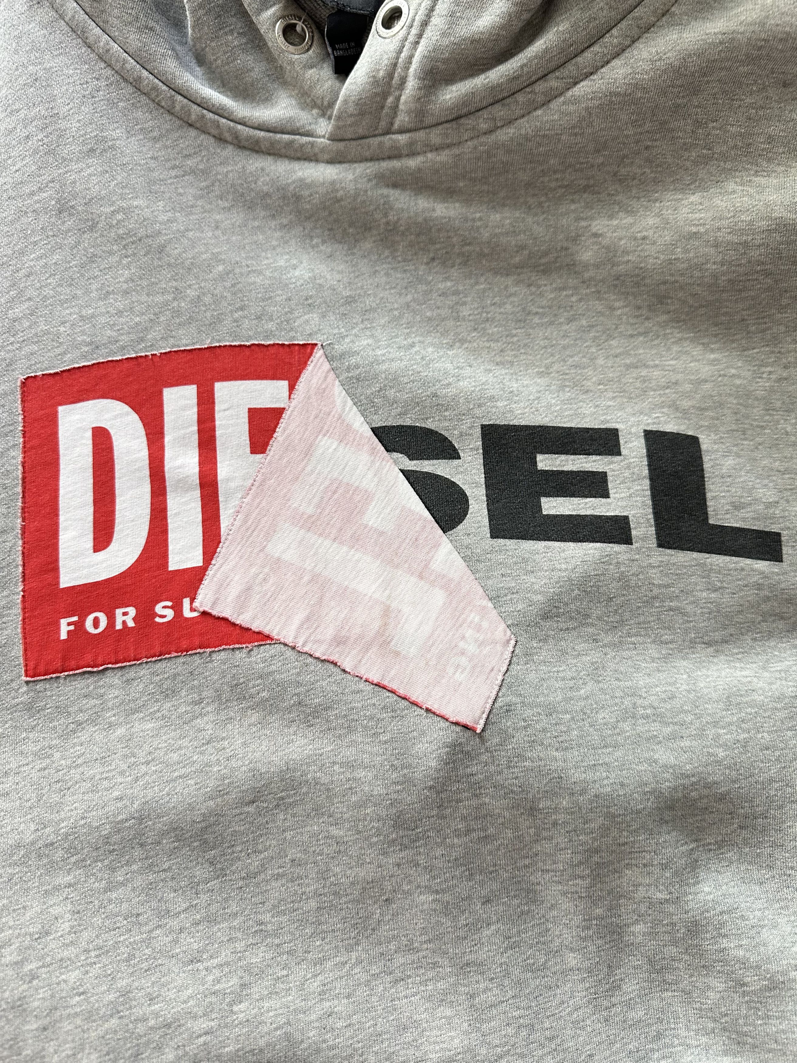Diesel Diesel Gray Box Logo Hoodie Men's Size US XXL / EU 58 / 5 - 5 Thumbnail
