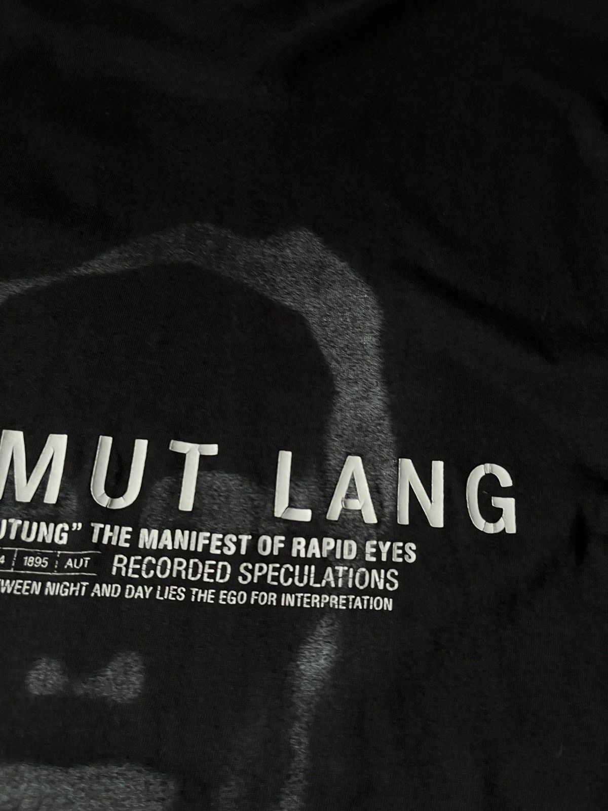 Helmut Lang Helmut Lang AW17 Traumdeutung black T-shirt Size US M / EU 48-50 / 2 - 5 Thumbnail