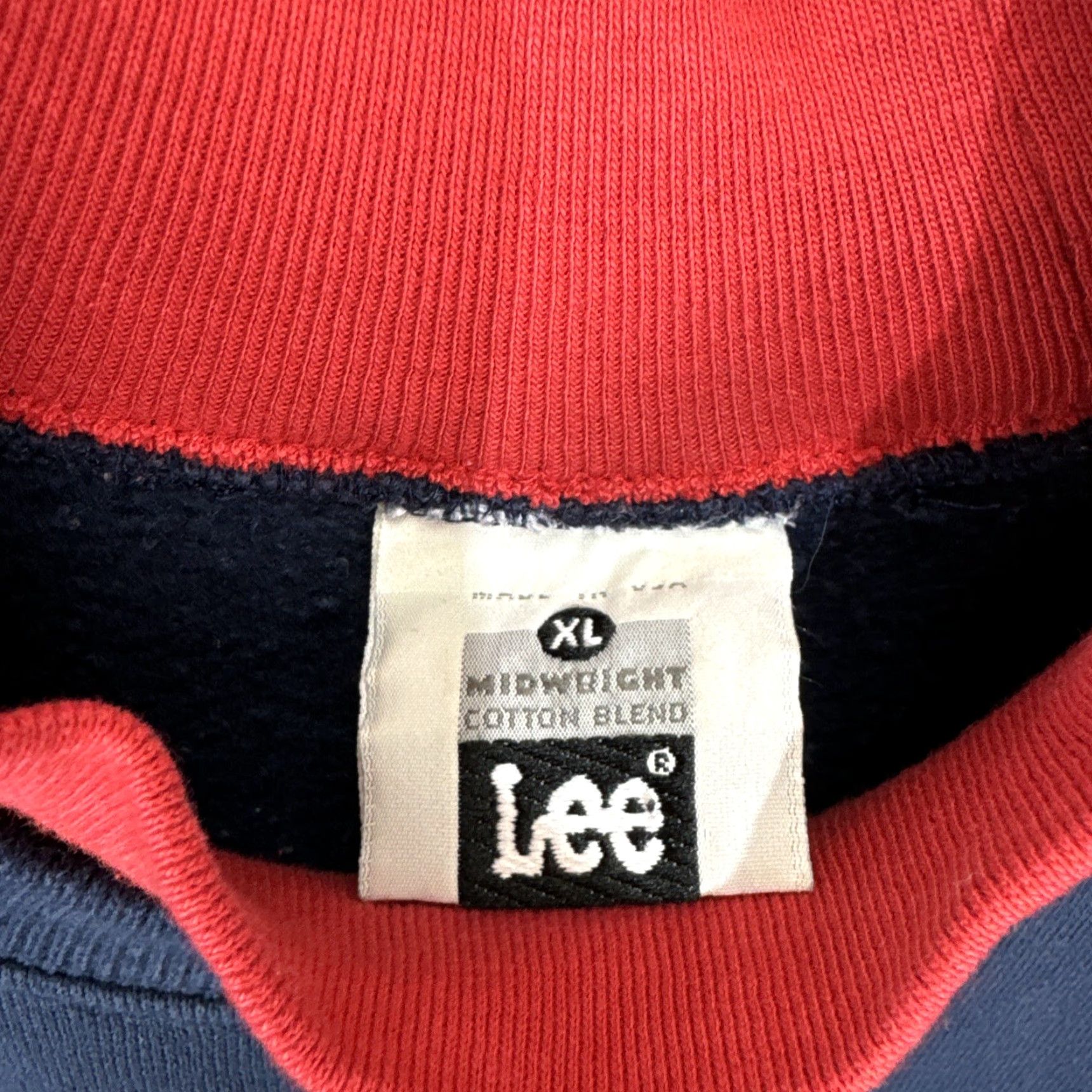Lee VINTAGE Lee Sweatshirt Men's XL Blue 90s Fall Leaves Graphic Print Fleece Pullover Size US XL / EU 56 / 4 - 2 Thumbnail
