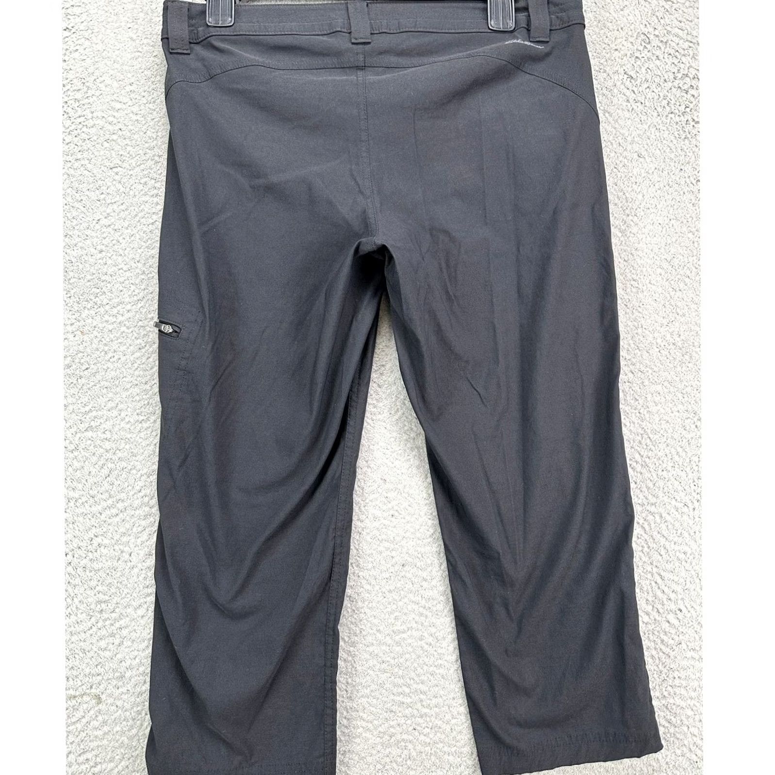 Eddie Bauer Eddie Bauer Womens Pants Capri Cargo Black Nylon Spandex 8 Regular Inseam 21.5in Zipper Pocket Size 30" / US 8 / IT 44 - 2 Thumbnail