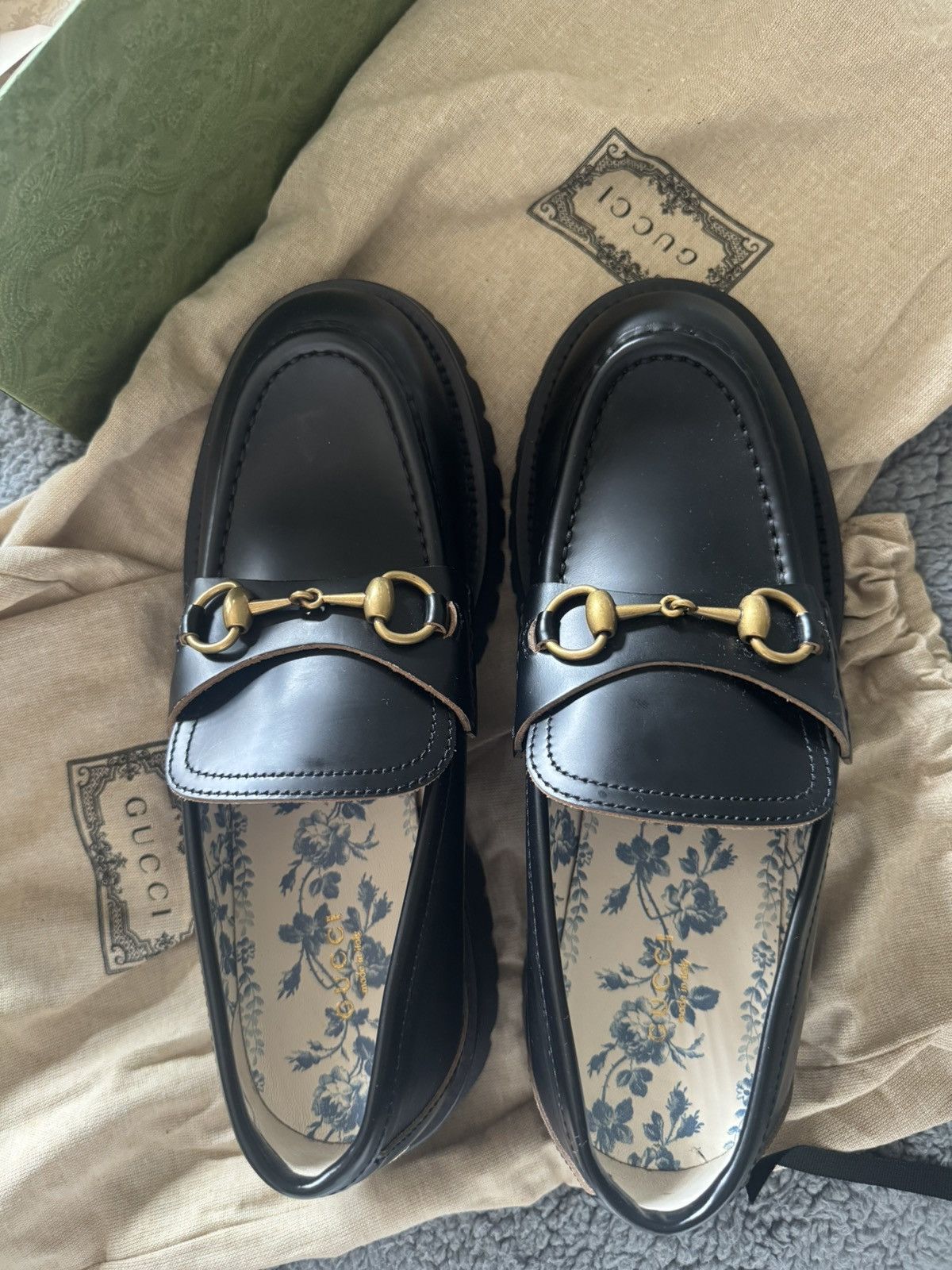 Gucci Gucci Interlocking G Logo Leather Loafers Womens Size US 10 / IT 40 - 6 Thumbnail