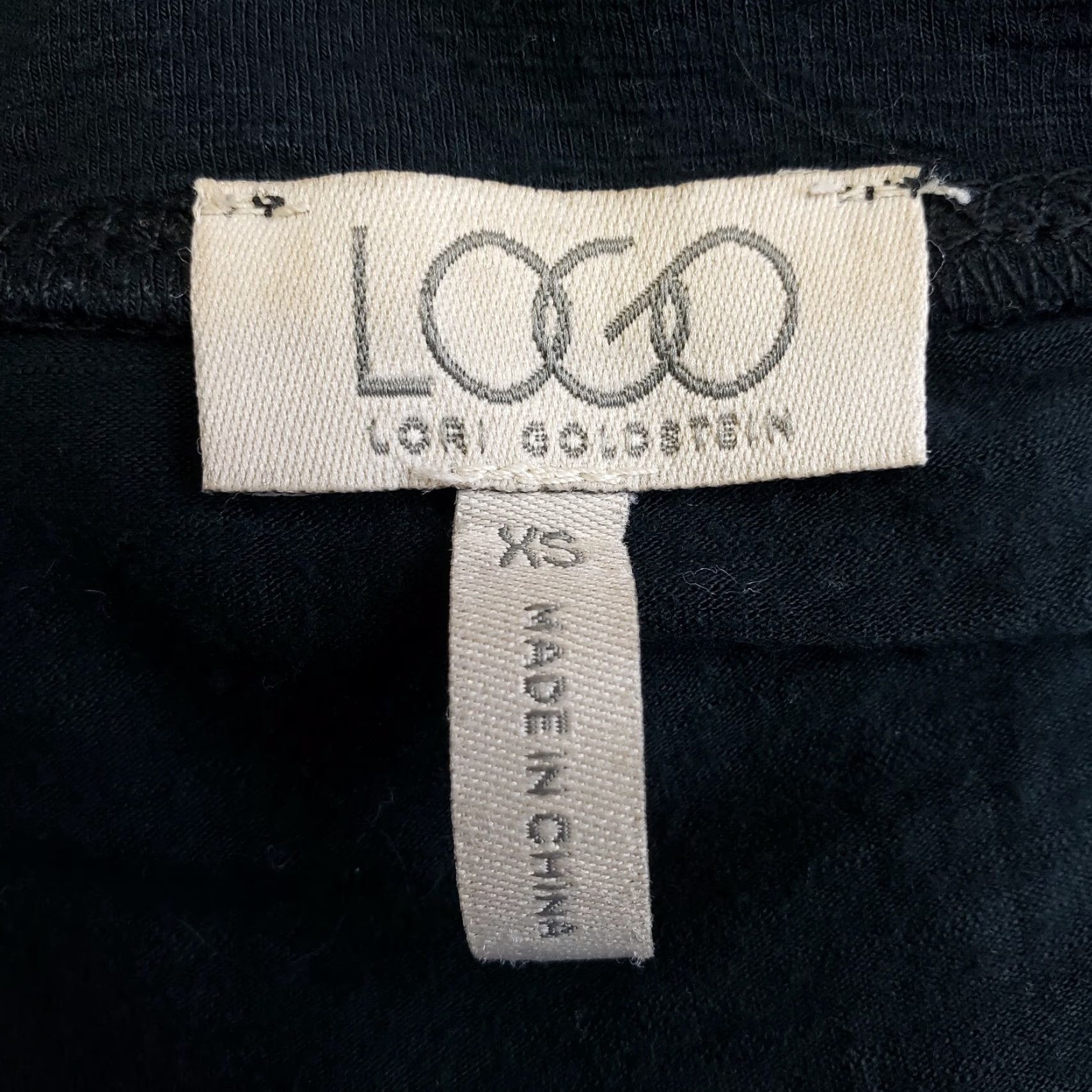 Vintage LOGO by Lori Goldstein Womens Top XS Black Button Front Tunic Sleeve Long Sleeve Blouse Casual Size XS / US 0-2 / IT 36-38 - 6 Thumbnail