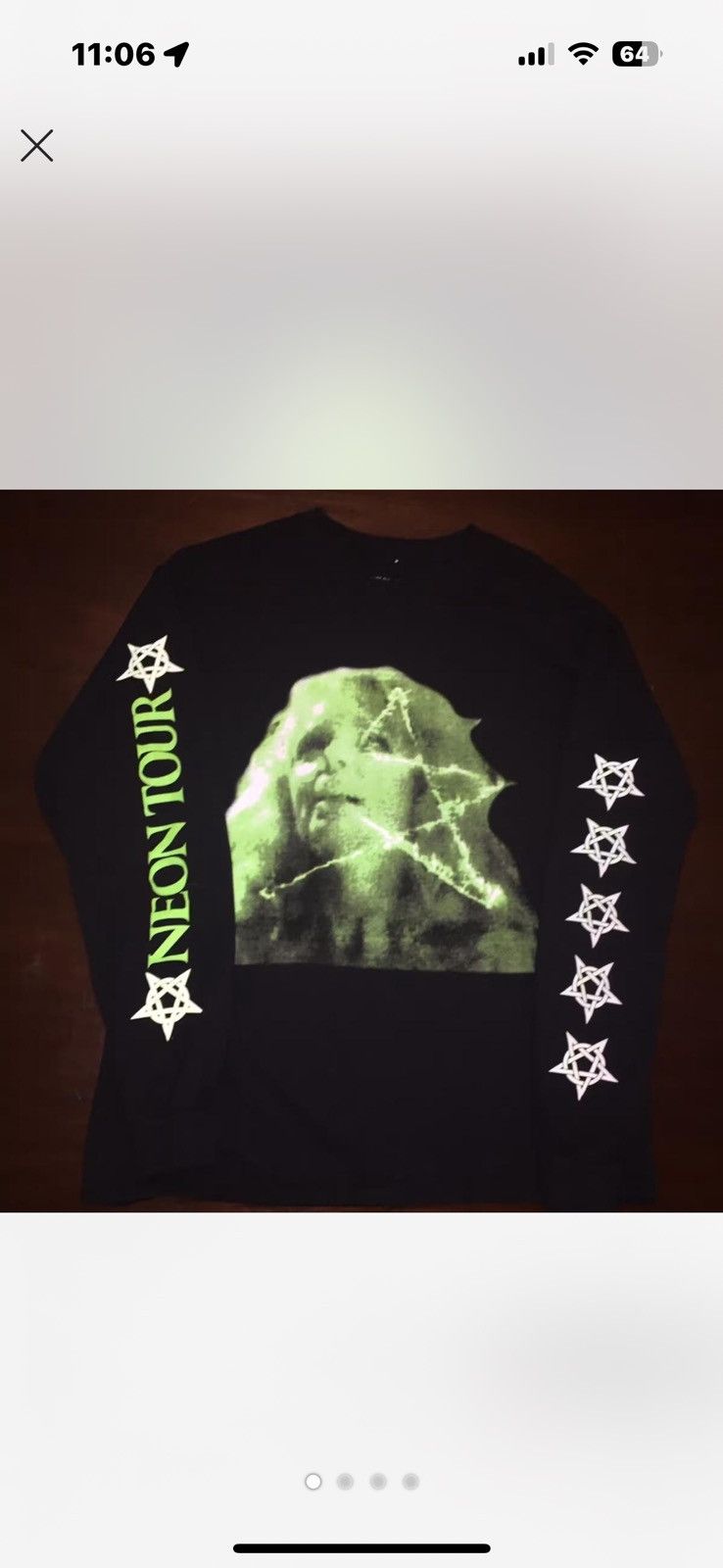 Playboi Carti Neon Tour Pentagram L/S Tee