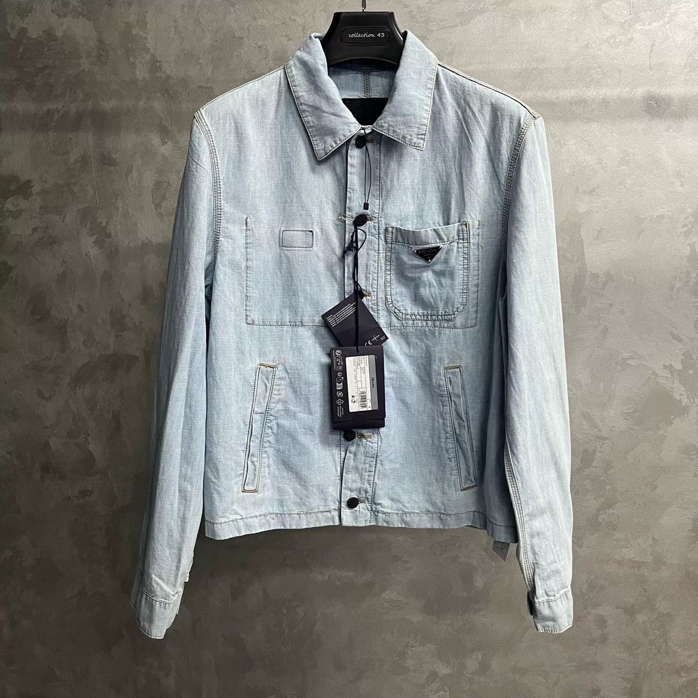 Prada Prada Denim Blue Light Jacket m Men Size US M / EU 48-50 / 2 - 1 Thumbnail