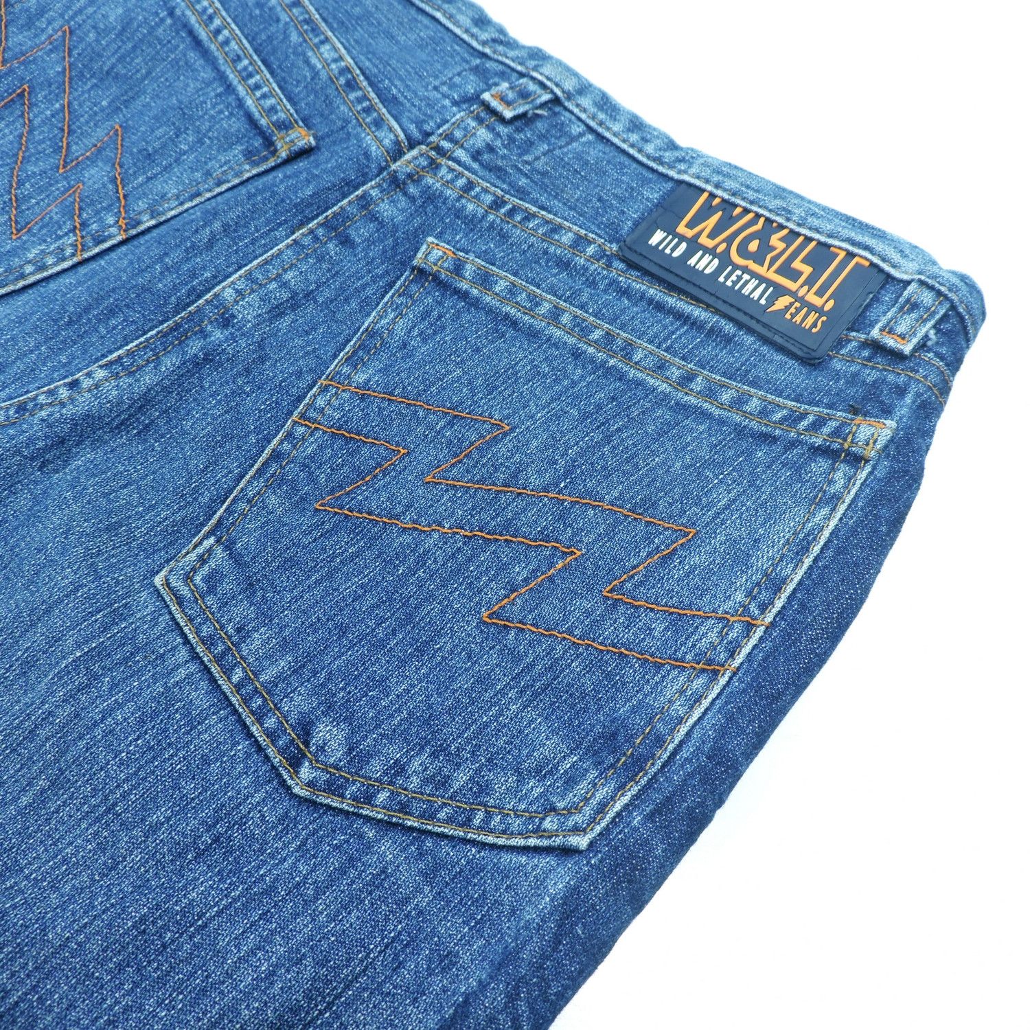Walter Van Beirendonck W&LT WILD AND LETHAL KISS THE FUTURE DENIM MINI SKIRT Size 26" / US 2 / IT 38 - 17 Thumbnail