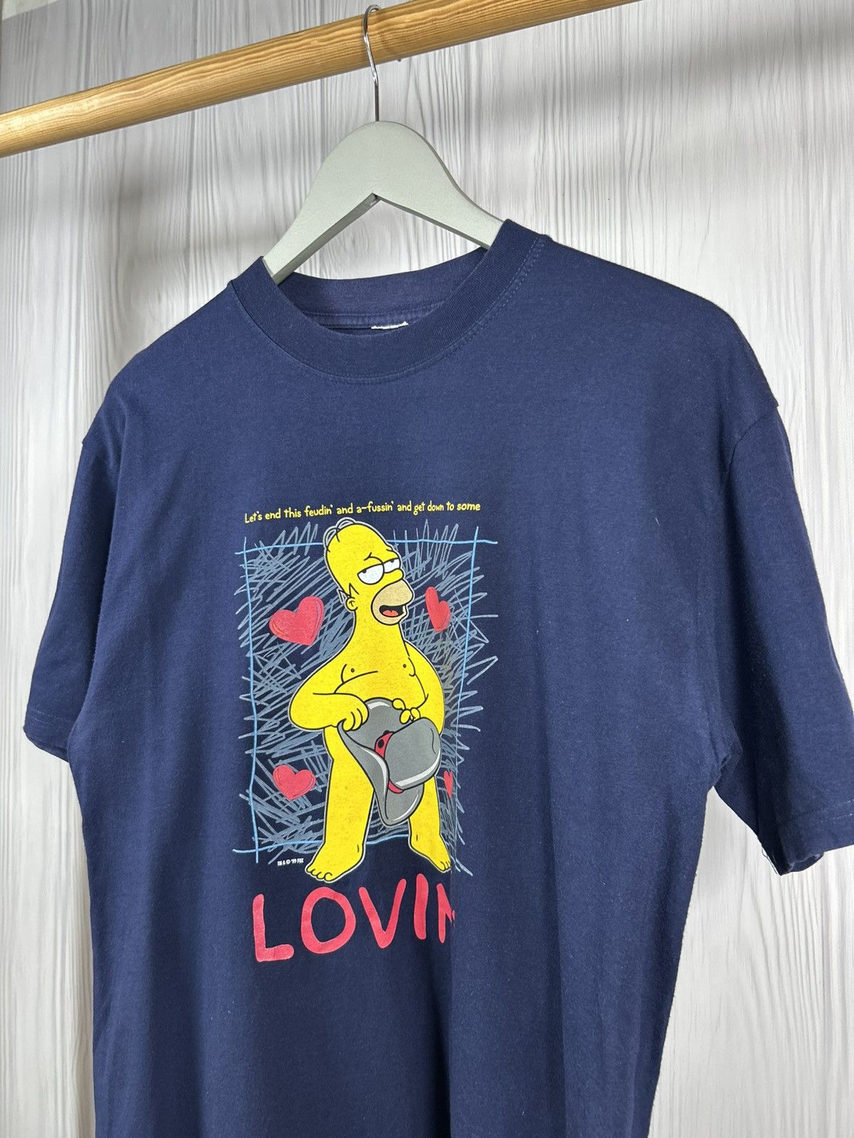 Vintage Vintage 1999 The Simpsons Homer Lovin T-Shirt Lets End … Size US M / EU 48-50 / 2 - 2 Thumbnail