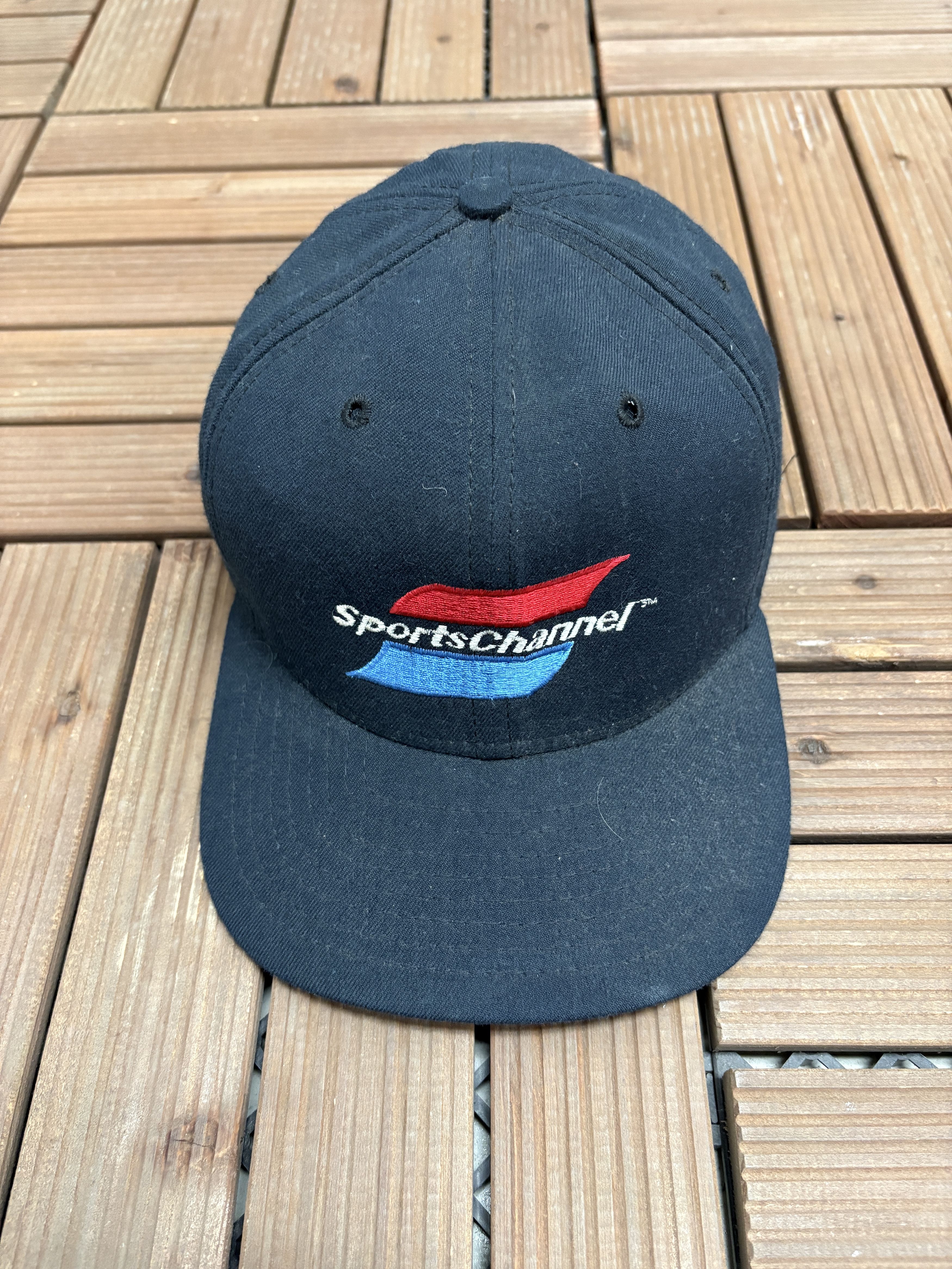 New Era Sports Channel Embroidered Vintage Blue Snap Back Hat Size ONE SIZE - 2 Thumbnail