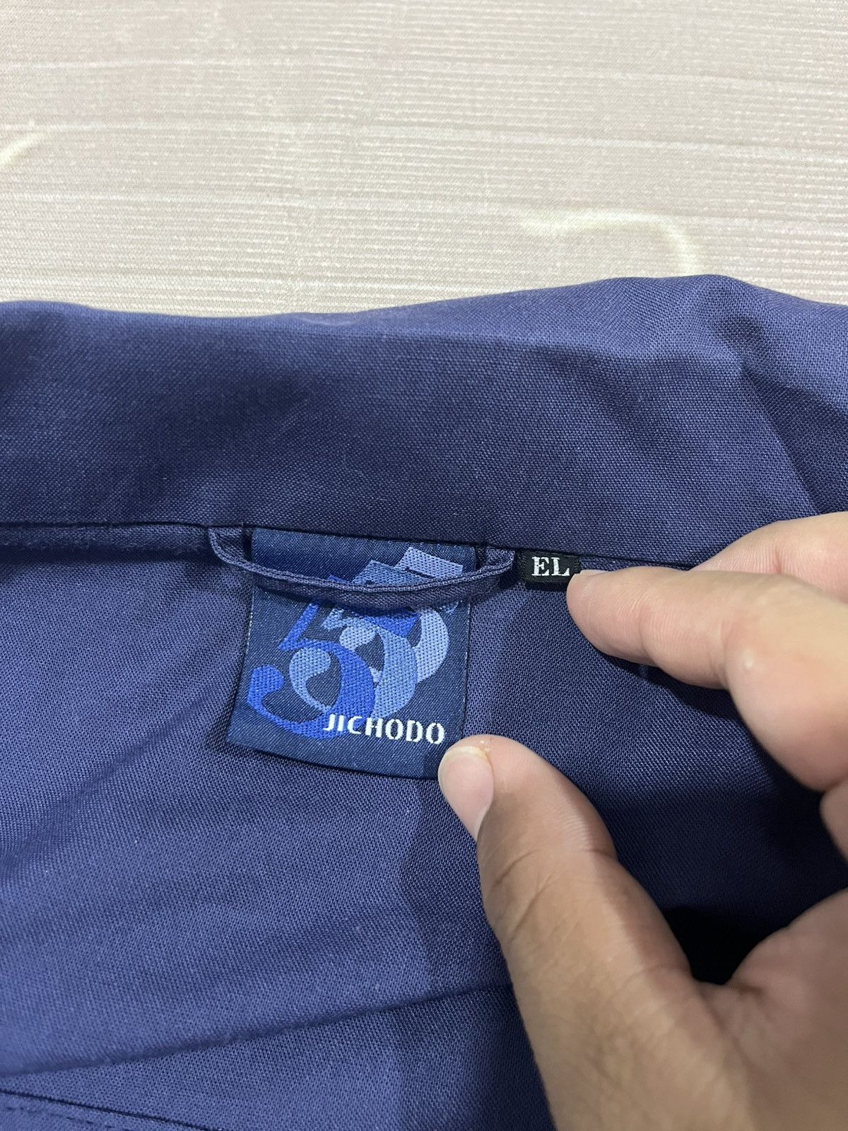 Japanese Brand Jichodo Ichimatsu Utility Work Jacket Navy L Size US L / EU 52-54 / 3 - 7 Thumbnail