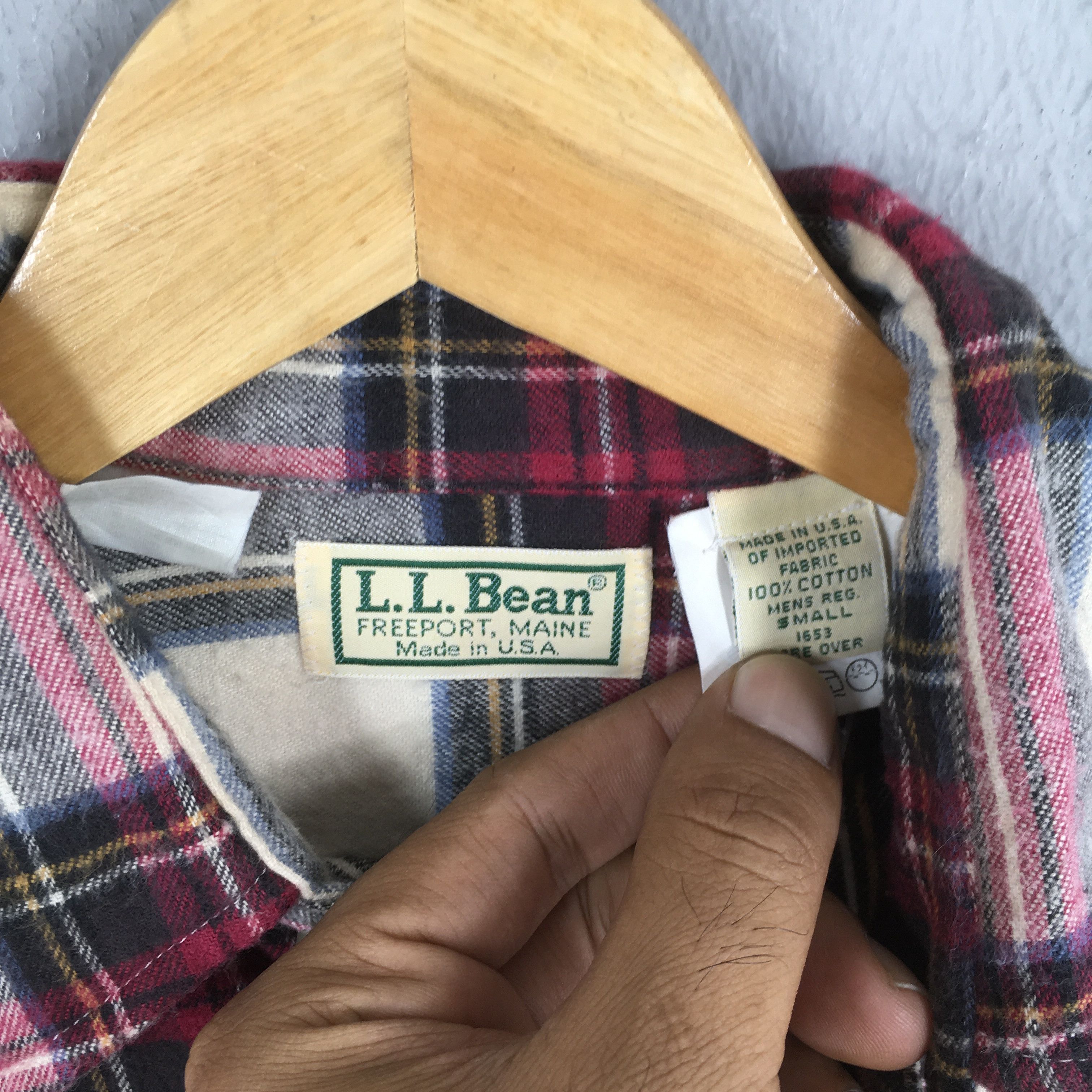 L.L. Bean Vintage LL Bean Flannel Checkered Shirt Men Small Size US S / EU 44-46 / 1 - 5 Thumbnail