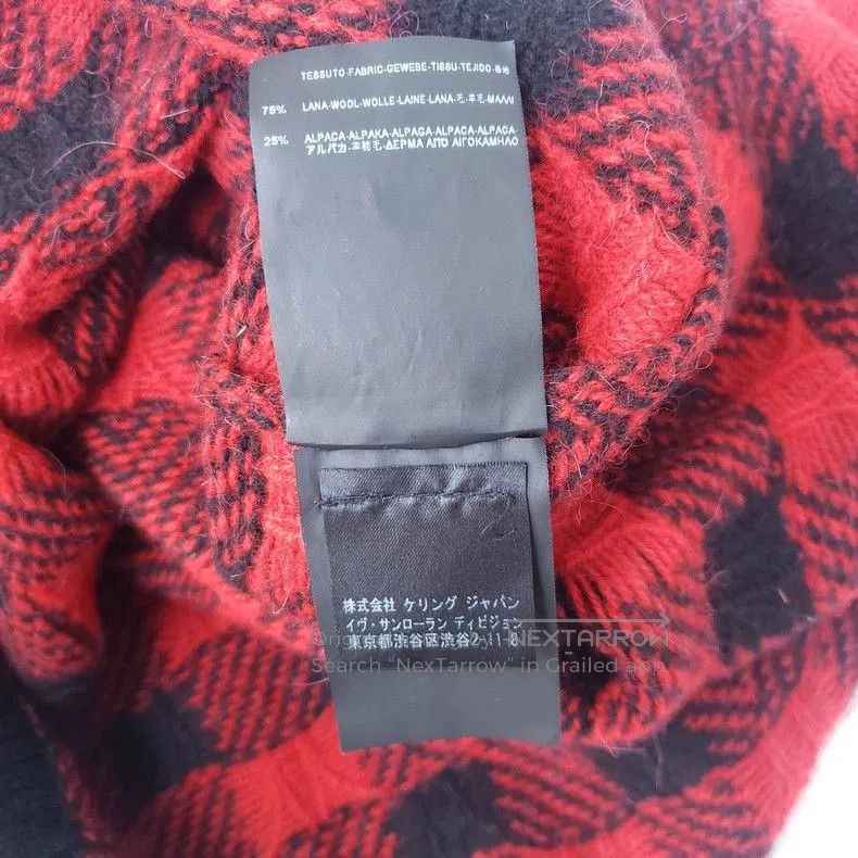 Saint Laurent Paris Saint Laurent 14FW Checked Wool Sweater. Size US S / EU 44-46 / 1 - 4 Thumbnail
