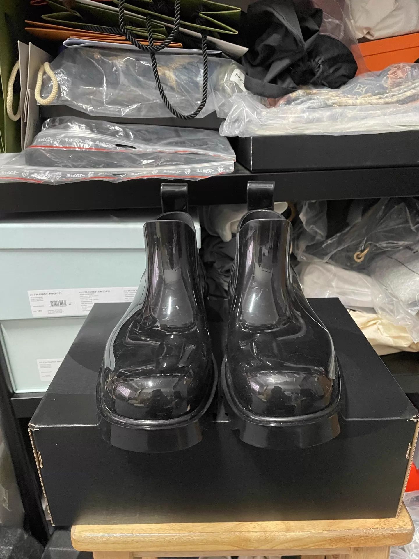 Bottega Veneta BOTTEGA VENETA black short rain boots 41 Size US 8 / EU 41 - 2 Thumbnail