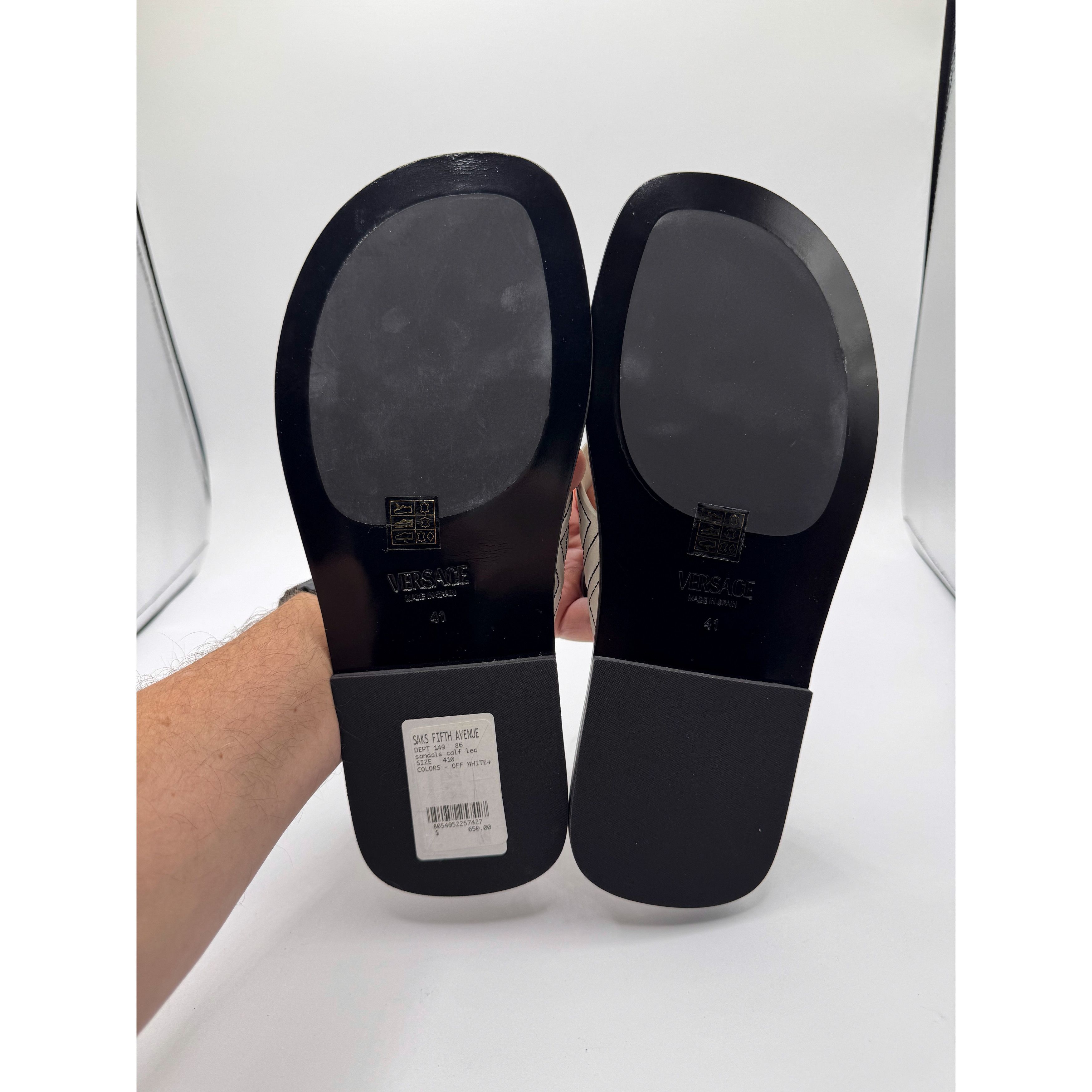 Versace Versace Off White Motif Sandals Size 41 Size US 8 / EU 41 - 24 Thumbnail