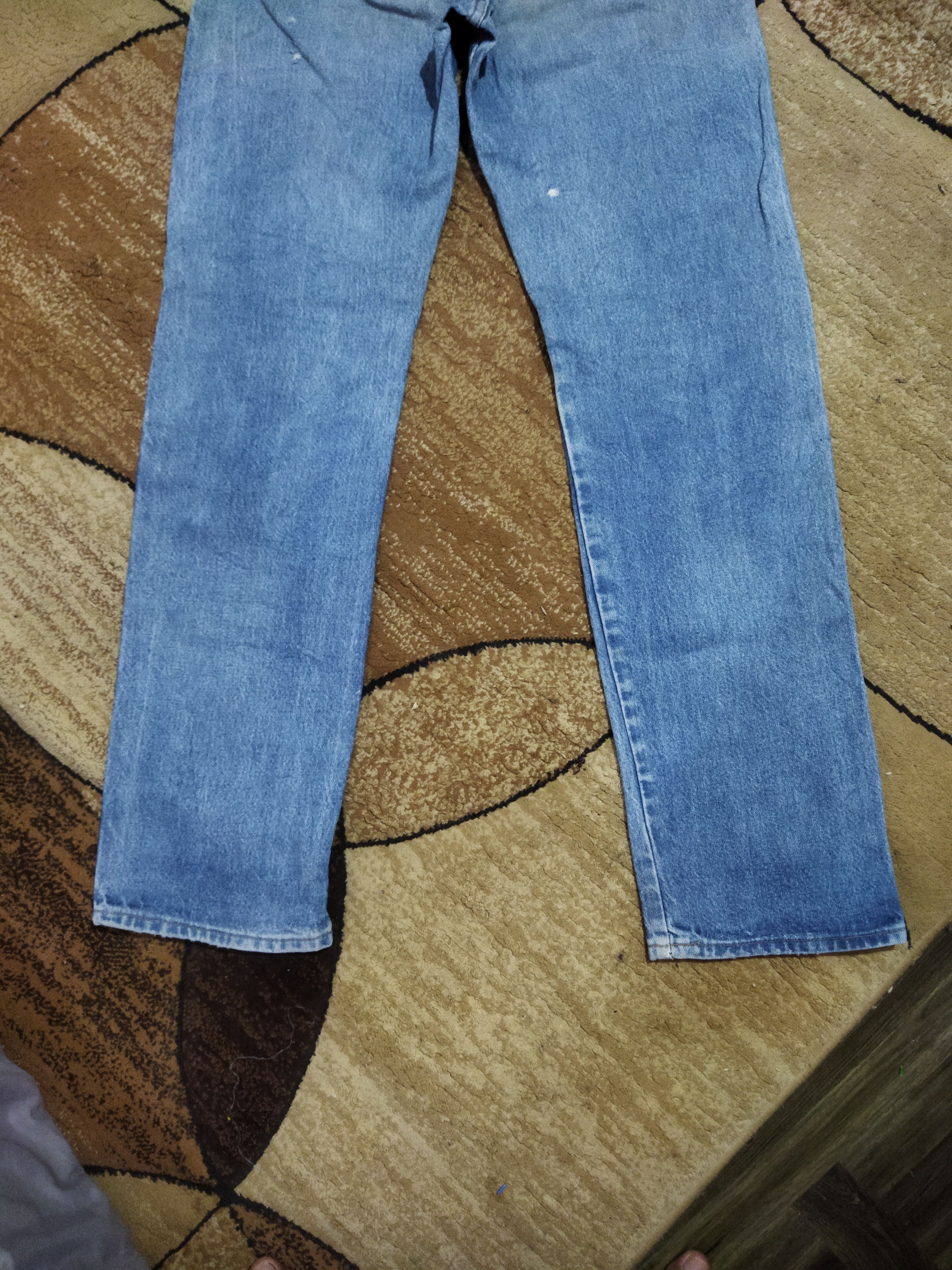Wrangler VINTAGE WRANGLER DISTRESSED FADED BLUE JEANS PANTS Size US 27 - 9 Thumbnail