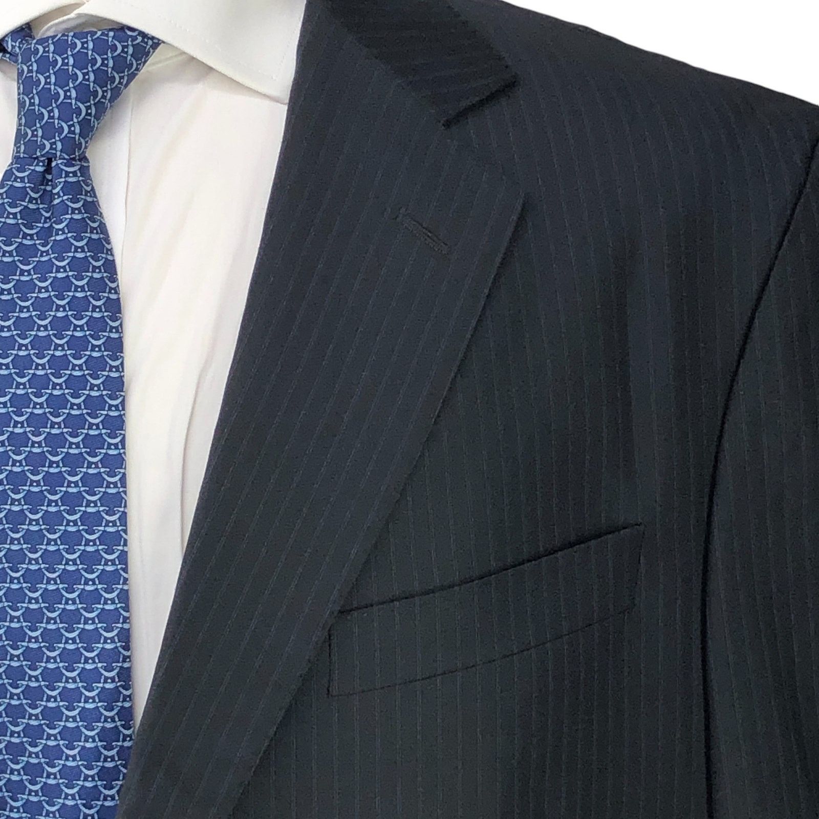 Lubiam Lubiam LBM 1911 Size 44L Suit Drop 5 Pinstripe *TINY FLAW Size 44L - 5 Thumbnail