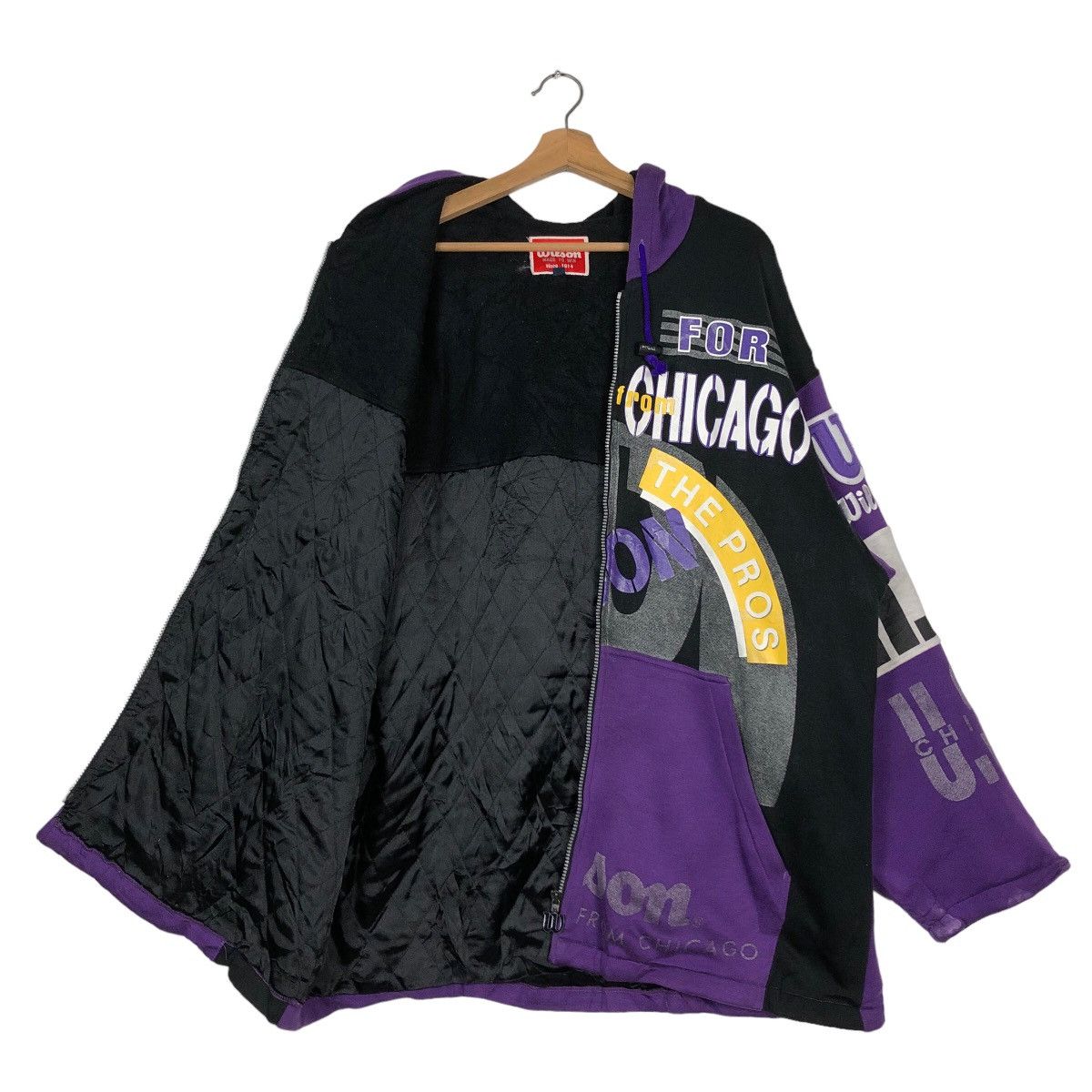 Japanese Brand 🔥Vintage Wilson Overprint Hoodie Zipper Jacket Streetwear Size US L / EU 52-54 / 3 - 10 Thumbnail
