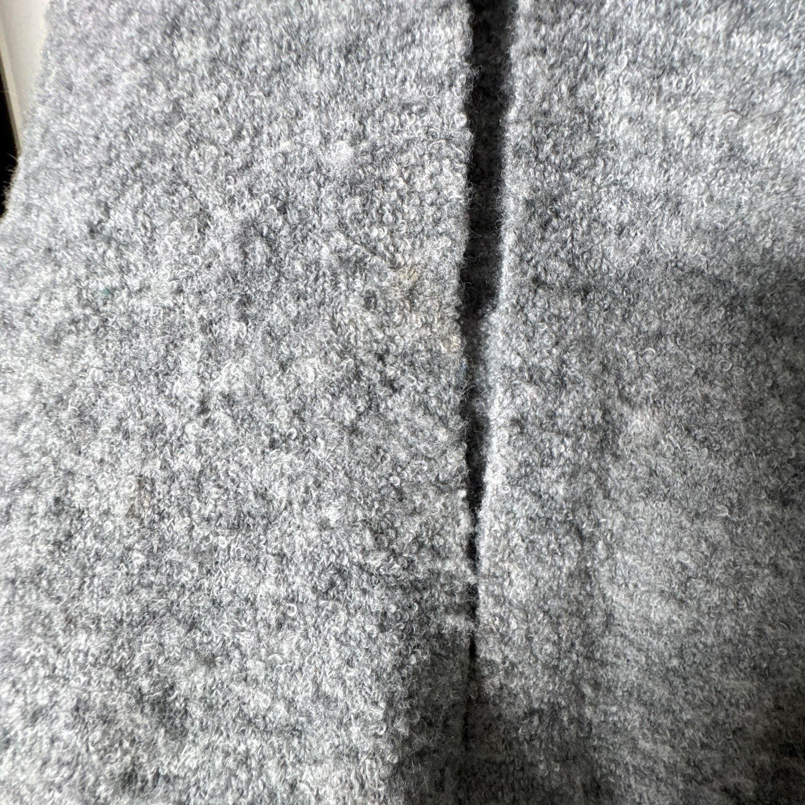 Chicos Chico’s Lillian Faux Fur Collar Cardigan Sweater Gray Wool Size M / US 6-8 / IT 42-44 - 10 Thumbnail