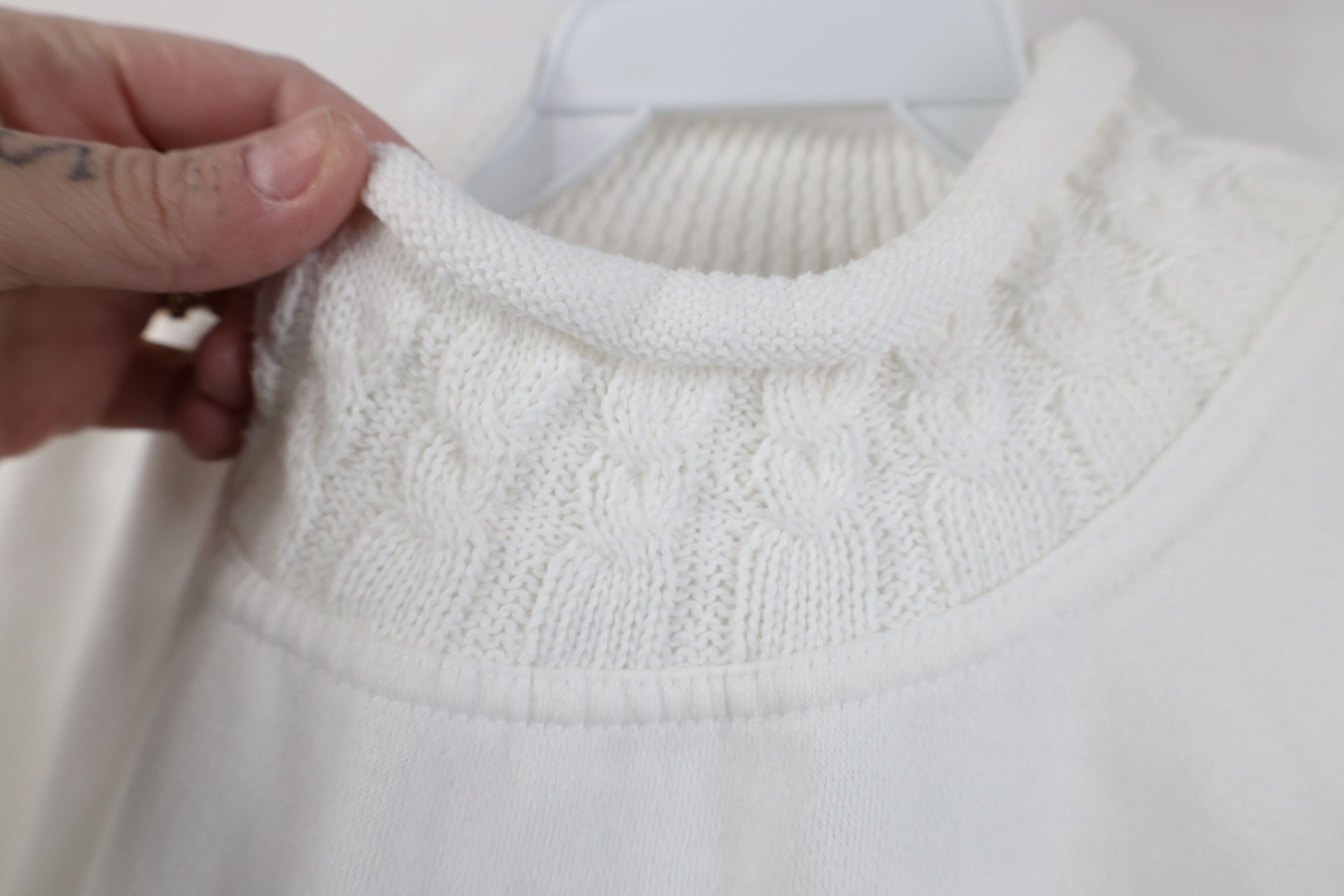 Vintage Vintage 90s Streetwear Geometric Marled Mock Neck Sweatshirt Size L / US 10 / IT 46 - 5 Thumbnail