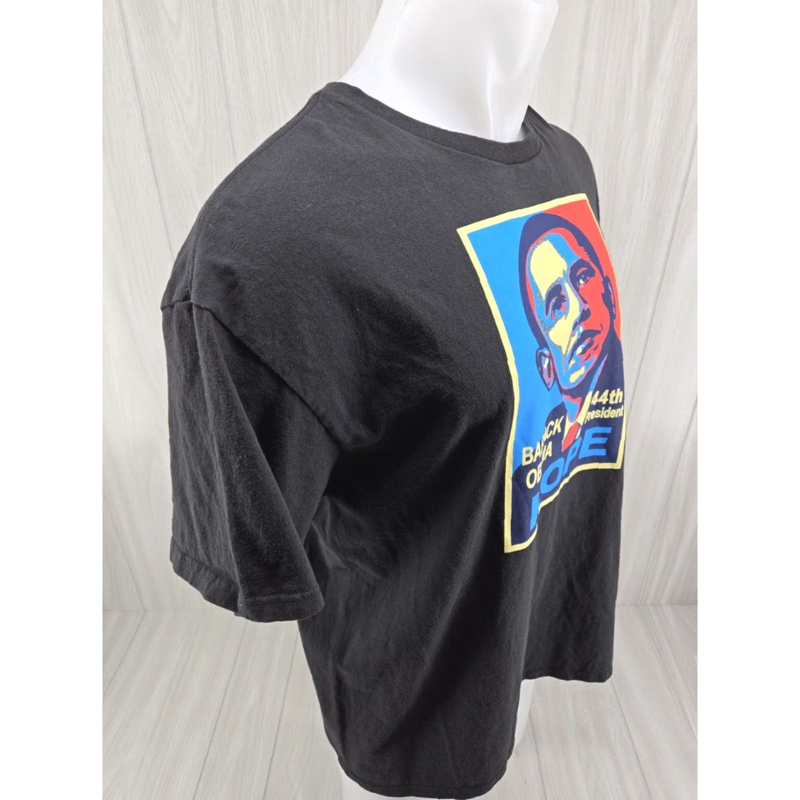 Delta Barack Obama 44th President HOPE Black T Shirt XL Mens Short Sleeve Size US XL / EU 56 / 4 - 7 Thumbnail