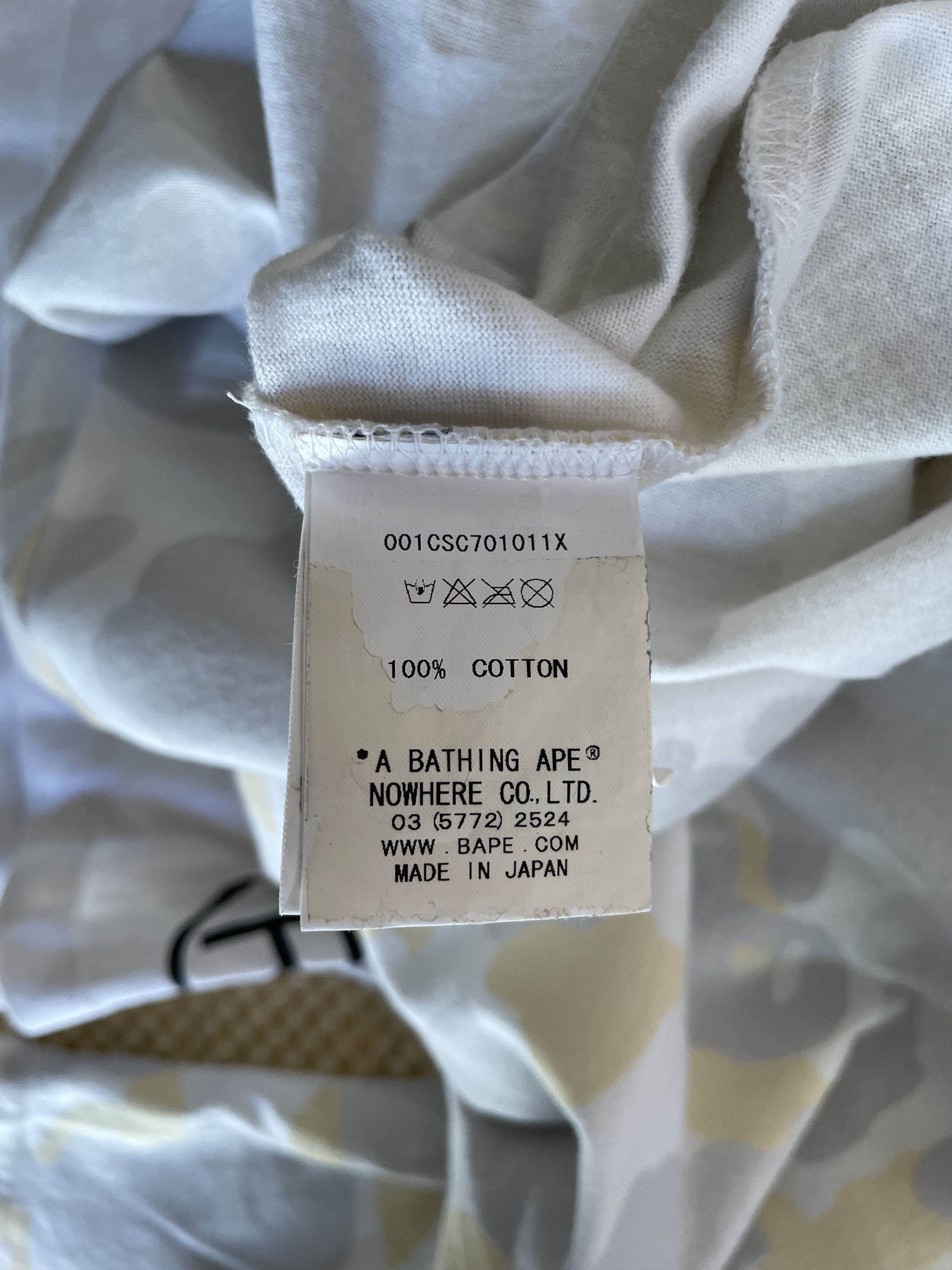 Bape Bape White Camo - GITD Shirt Size US XL / EU 56 / 4 - 8 Thumbnail