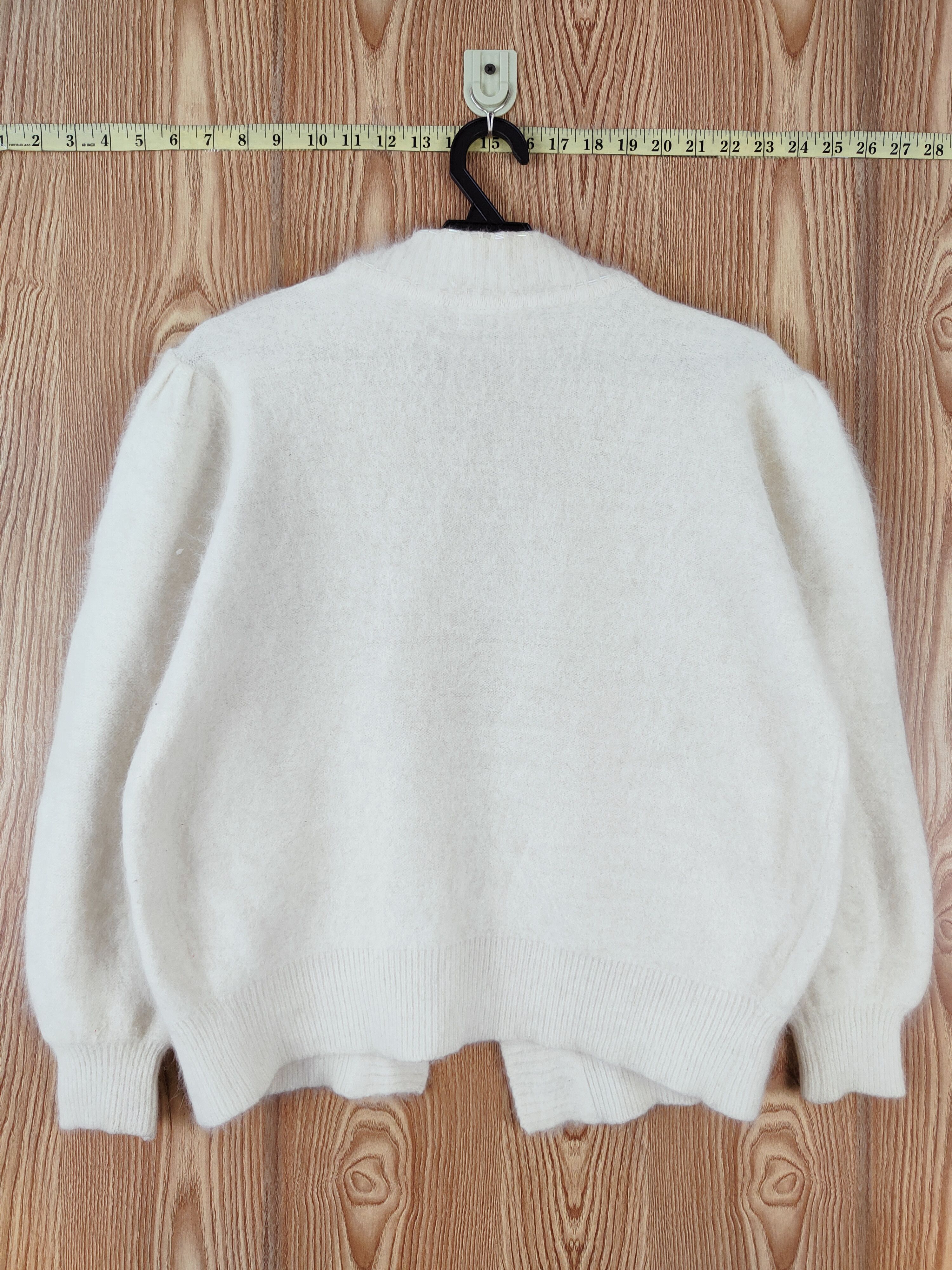 Japanese Brand × Vintage Patria Escala White Fur Mohair Knitwear Cardigan #W484 Size S / US 4 / IT 40 - 8 Thumbnail