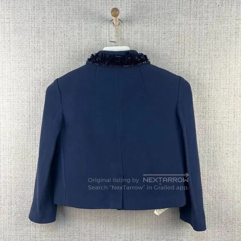 Miu Miu Miu Miu Spring Autumn Dark Blue Floral Jacket . Size XS / US 0-2 / IT 36-38 - 2 Thumbnail