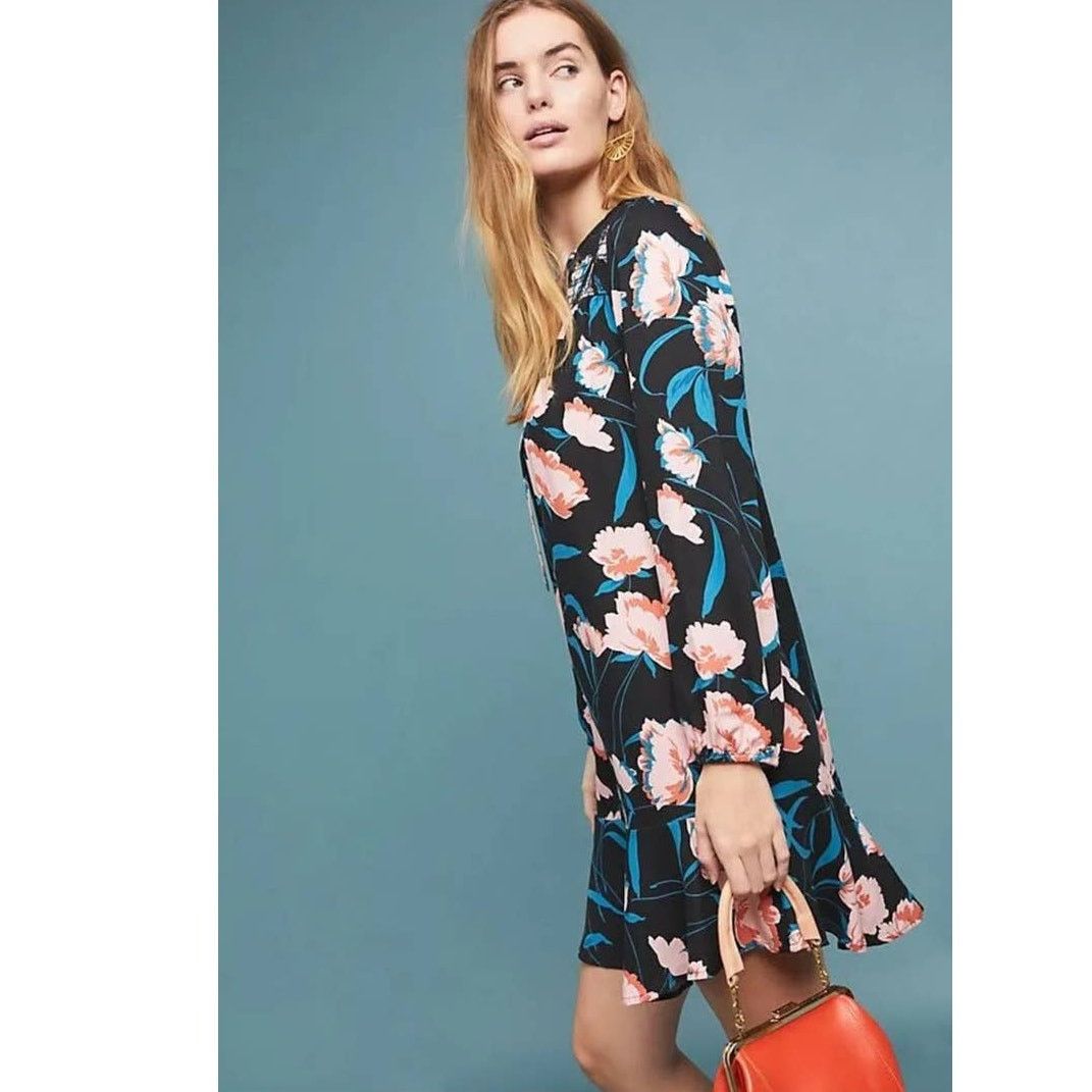 Anthropologie New Anthropologie Floral Tunic Dress by Maeve $120 Sz 4 Size S / US 4 / IT 40 - 3 Thumbnail