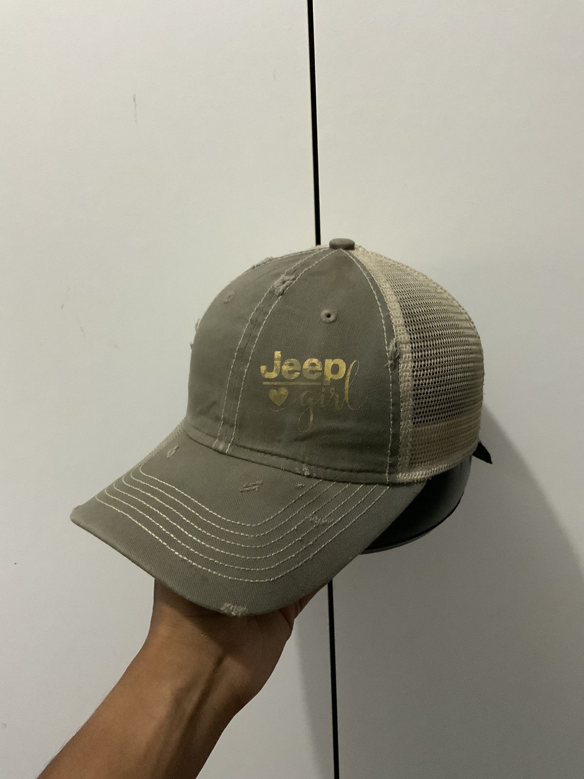 Hat Club SpostMan Jeep Girl Distressed Fade Trucker Hat Size ONE SIZE - 1 Thumbnail