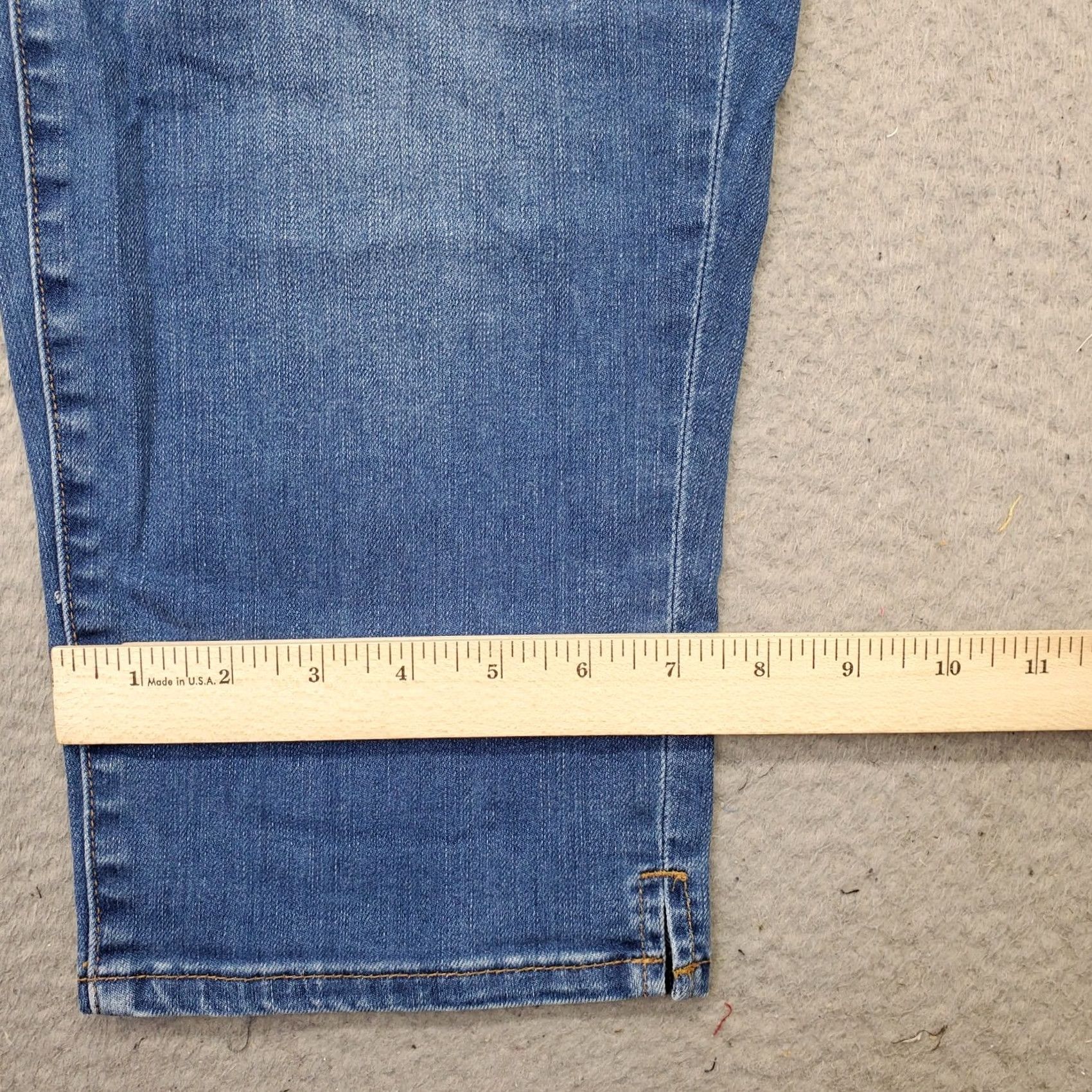 Talbots Talbots Pedal Pusher Jeans Women 4P Blue Denim Cropped 5-Pocket Slit Inseam 15.5" Regular Size 4P Womens Jeans Size 27" / US 4 / IT 40 - 5 Thumbnail