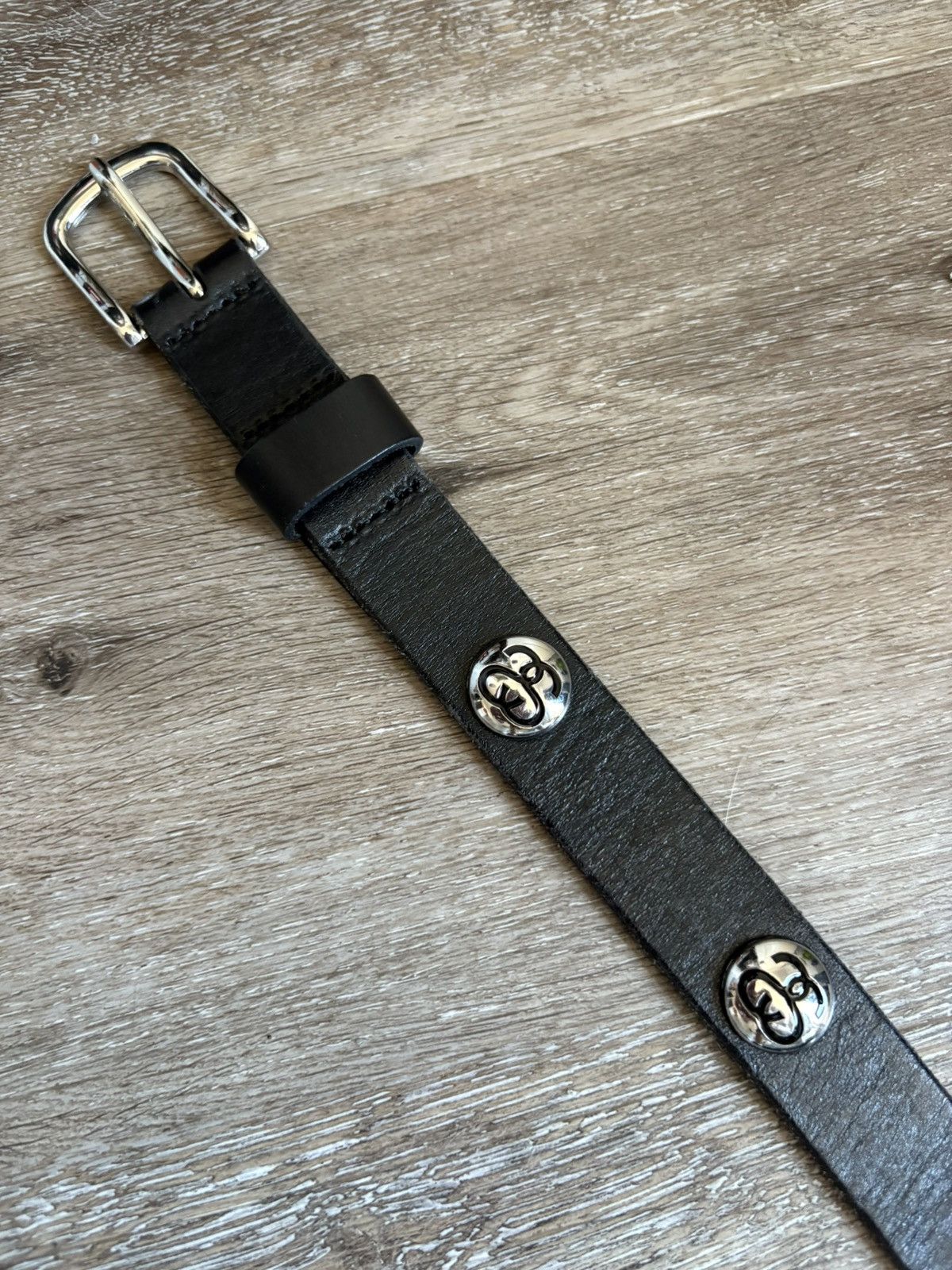 Stussy L/XL Stussy Lizard Texture Underlay Belt in Cognac