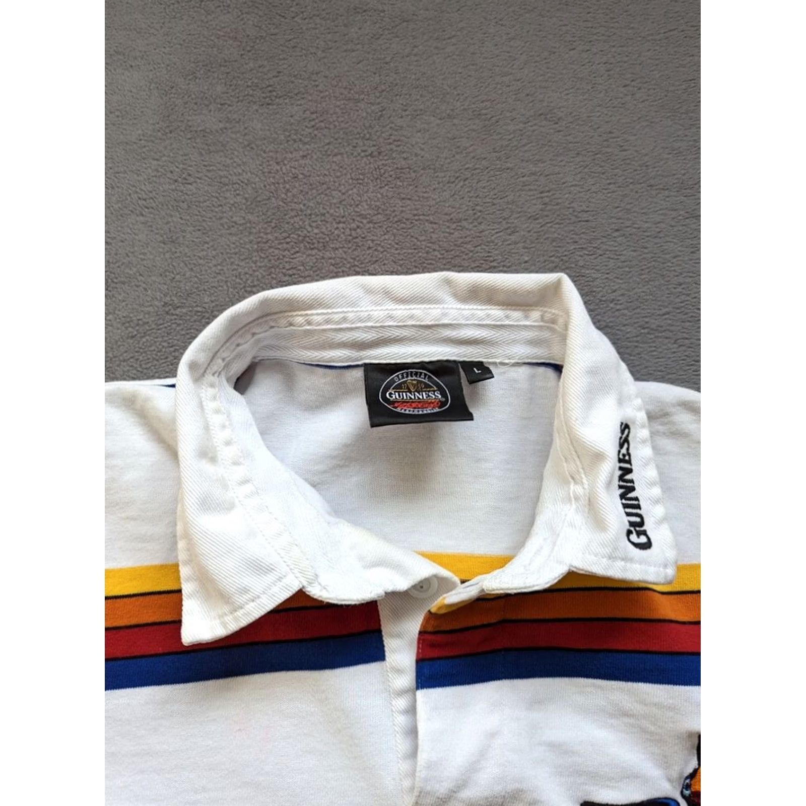 Vintage Guinness Stripe Polo Shirt Mens L Size US L / EU 52-54 / 3 - 3 Thumbnail