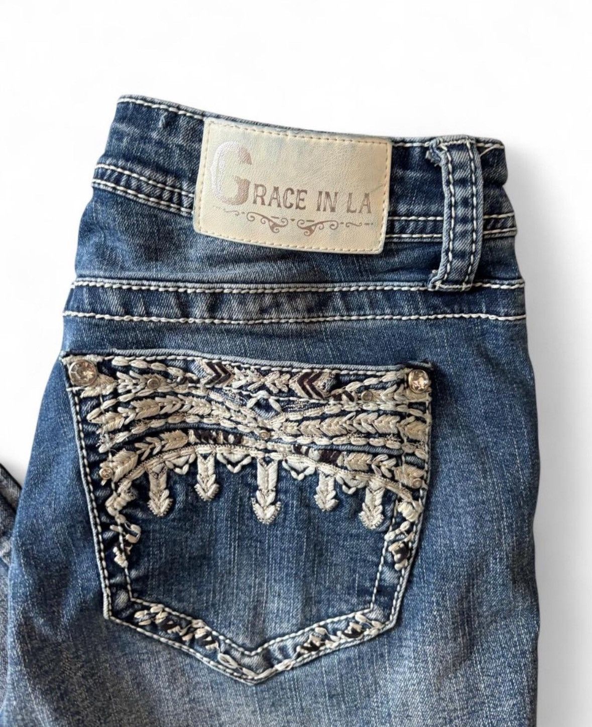 Grace in LA Grace in LA Jeans Easy Fit - Dark Wash Bootcut Size 7 Size 28" / US 6 / IT 42 - 5 Thumbnail