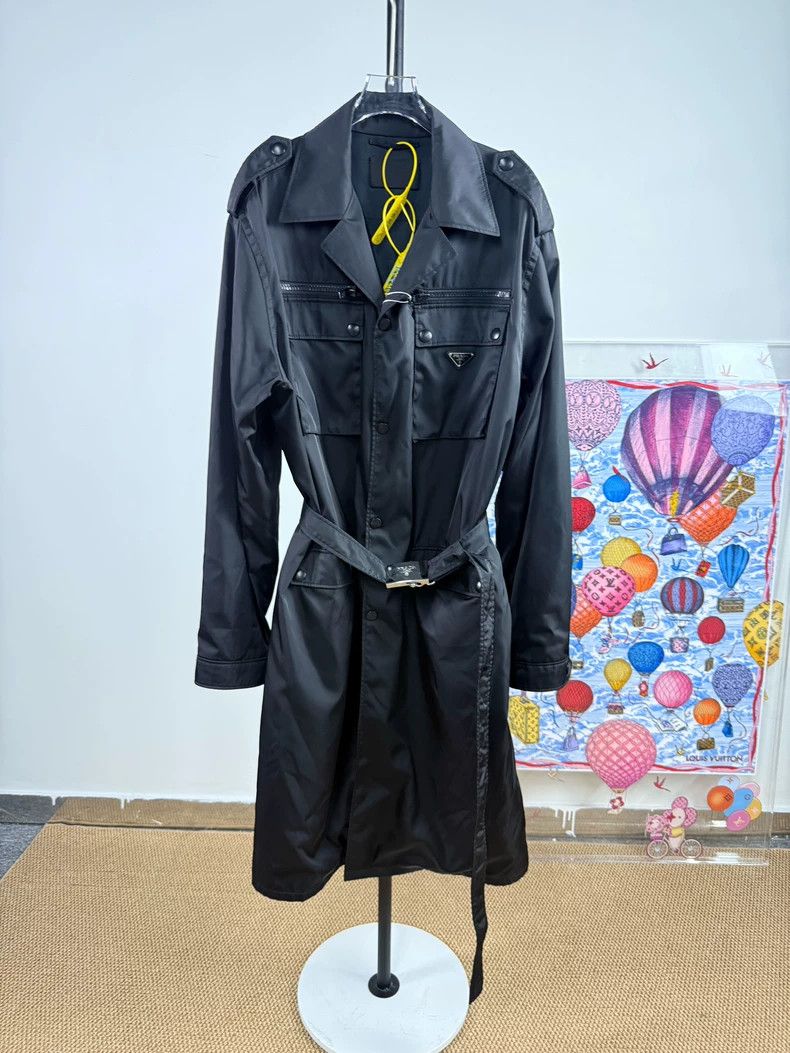 Prada Prada Long Belted Trench Coat - dmc Size US L / EU 52-54 / 3 - 1 Thumbnail