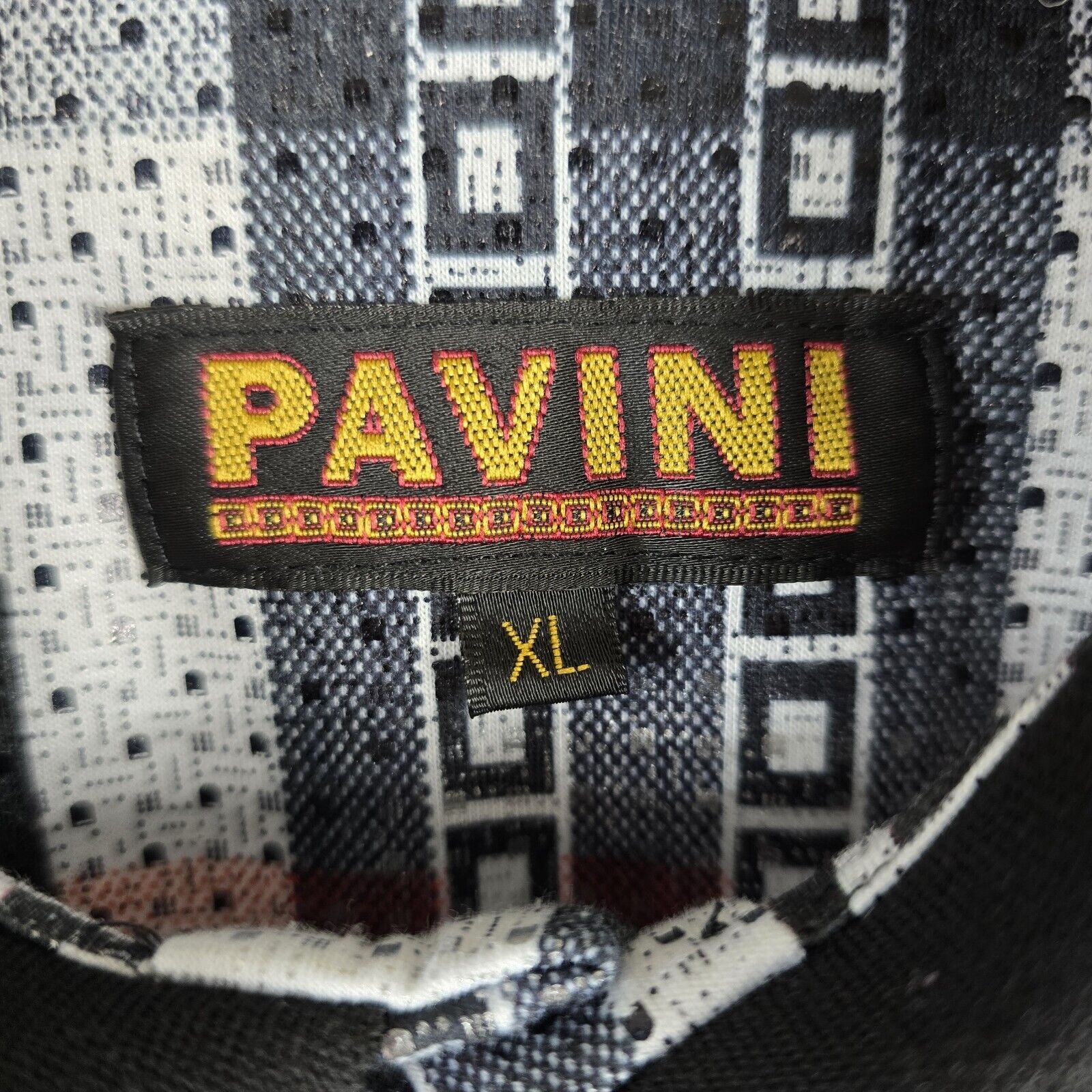 Other Pavini Luxury Men’s Polo Striped Geometric AOP Shirt XL Size US XL / EU 56 / 4 - 4 Thumbnail