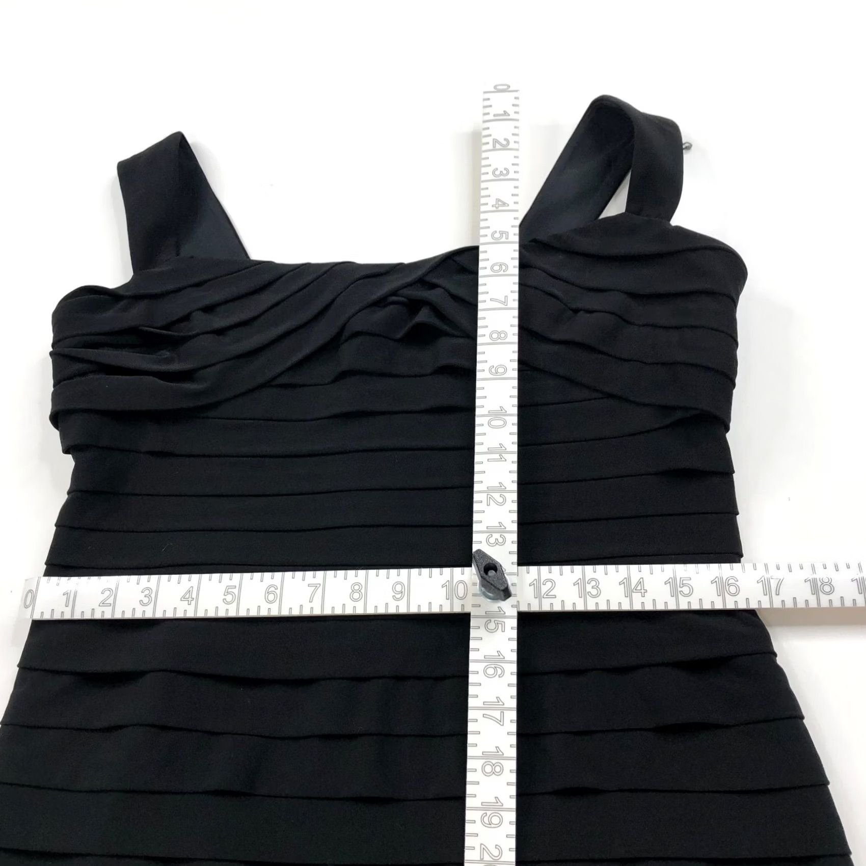 Ralph Lauren Lauren Ralph Lauren Dress 14 Black Sheath Tiered Above Knee Length MINT Size XL / US 12-14 / IT 48-50 - 5 Thumbnail