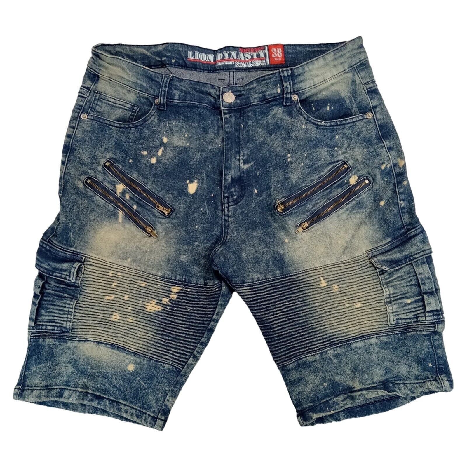& Other Stories Lion Dynasty Shorts 38 Men Y2K Hip Hop Streetwear Jean Denim Size US 38 / EU 54 - 1 Thumbnail