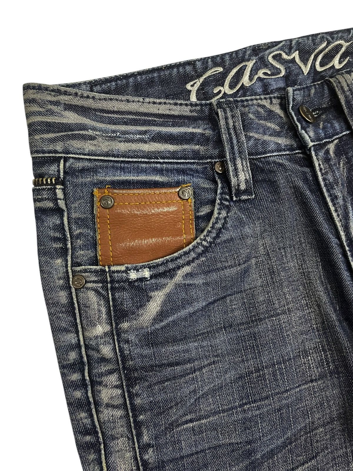 Hysteric Glamour × Japanese Brand × Tornado Mart Casva Japan Leather Pockets Flare Jeans Size US 30 / EU 46 - 8 Thumbnail